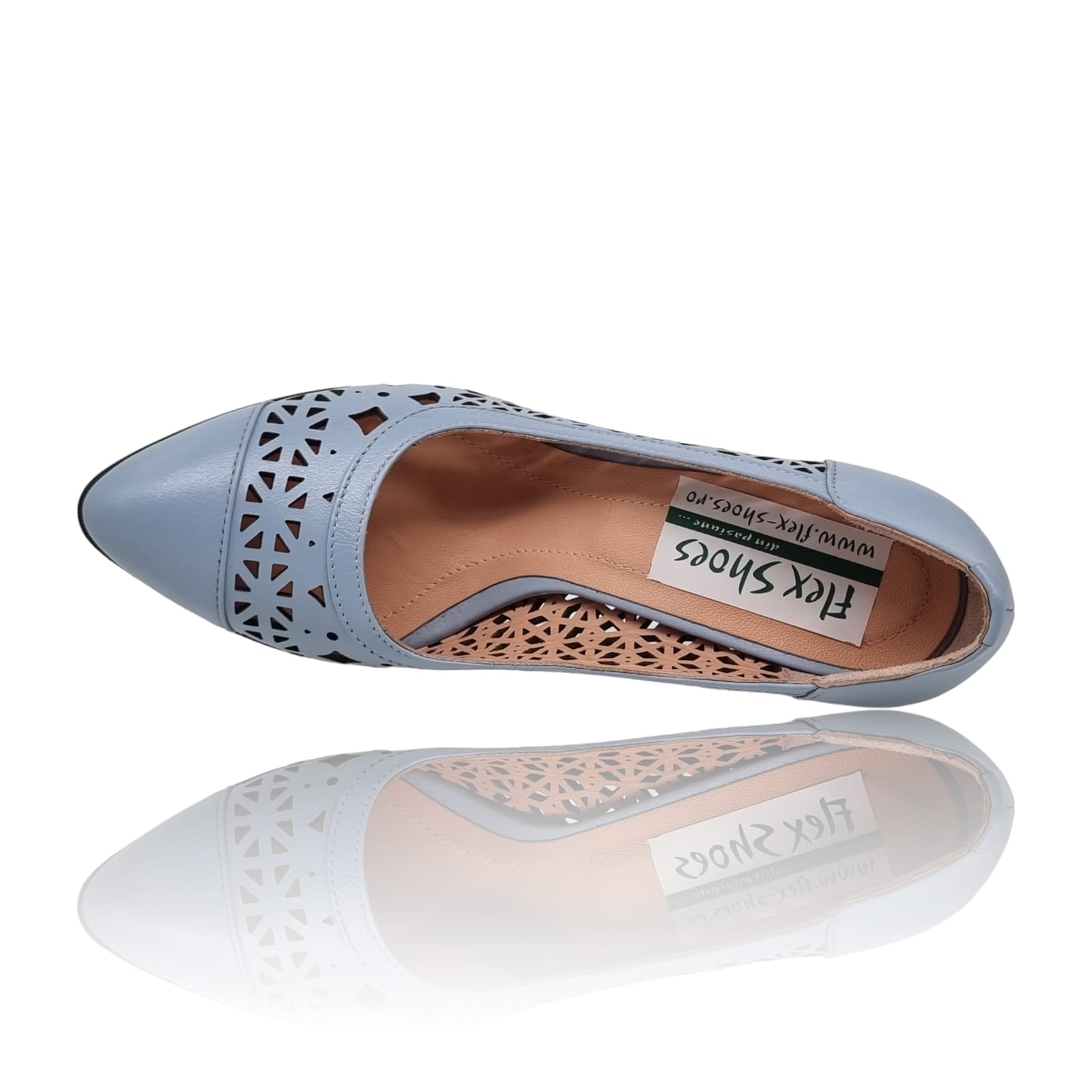 Pantofi Damă Eleganți Din Piele Naturală Albastră 20677