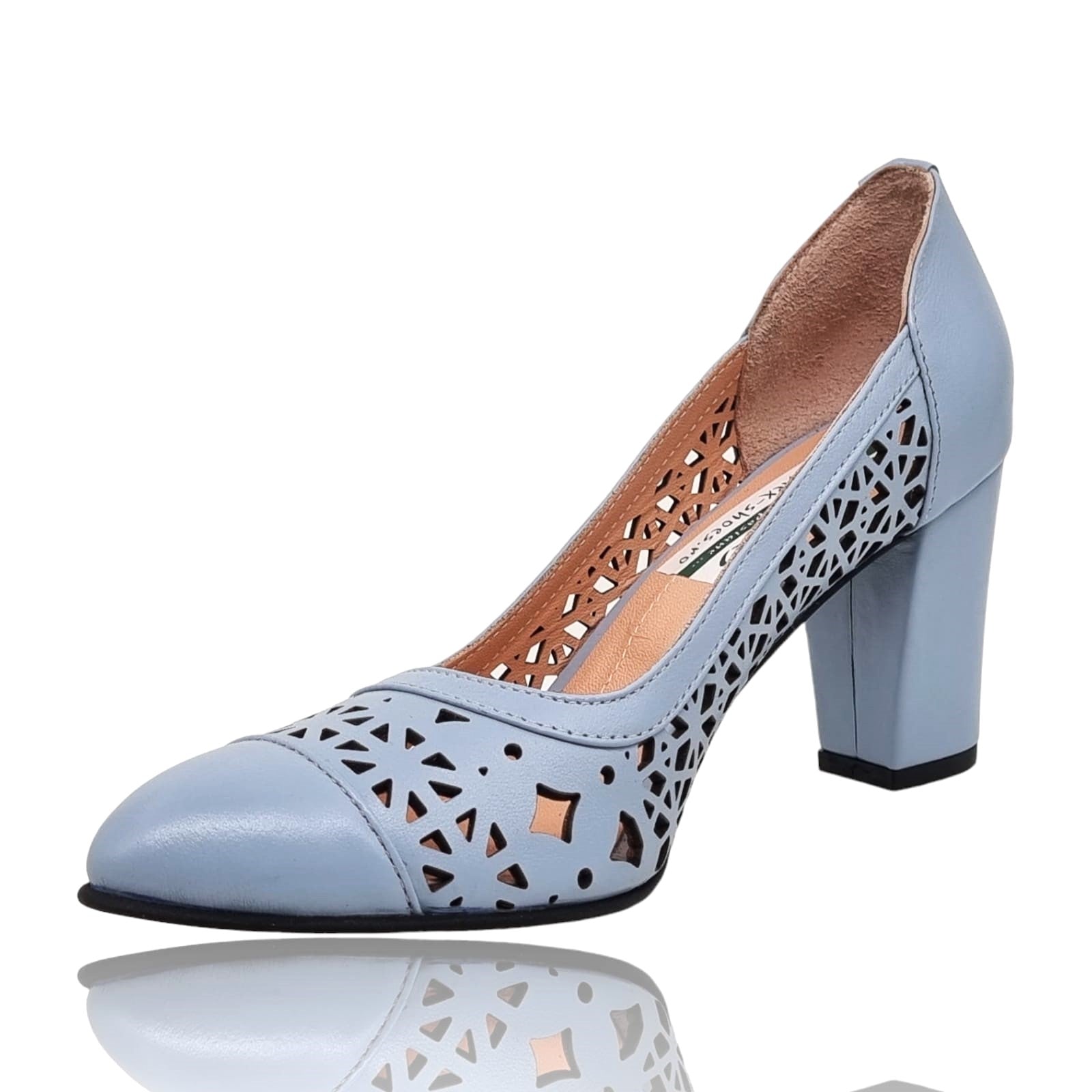 Pantofi Damă Eleganți Din Piele Naturală Albastră 20677