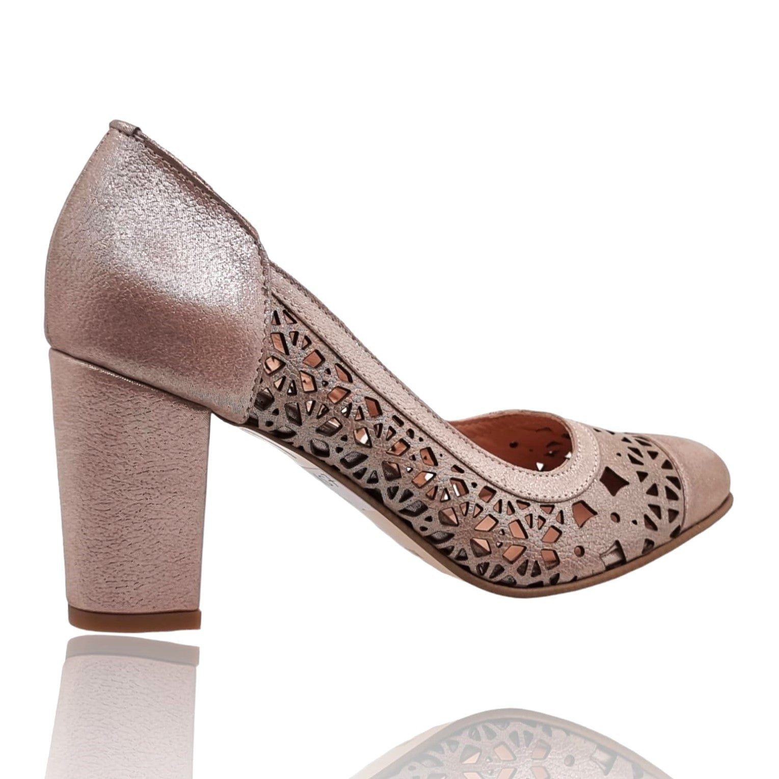 Pantofi Damă Eleganți Din Piele Naturală Crem 20679