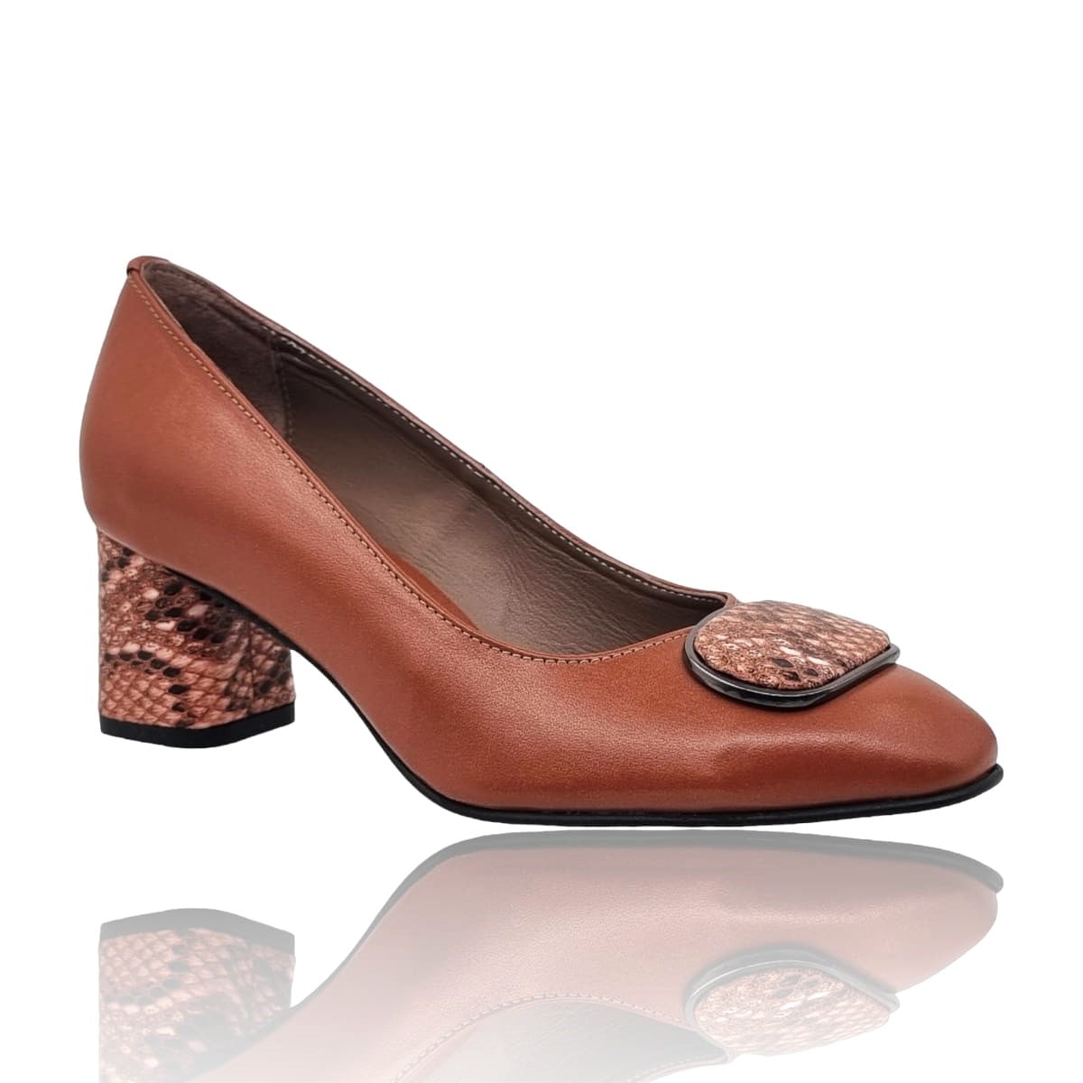 Pantofi Damă Eleganți Din Piele Naturală Maro 20685
