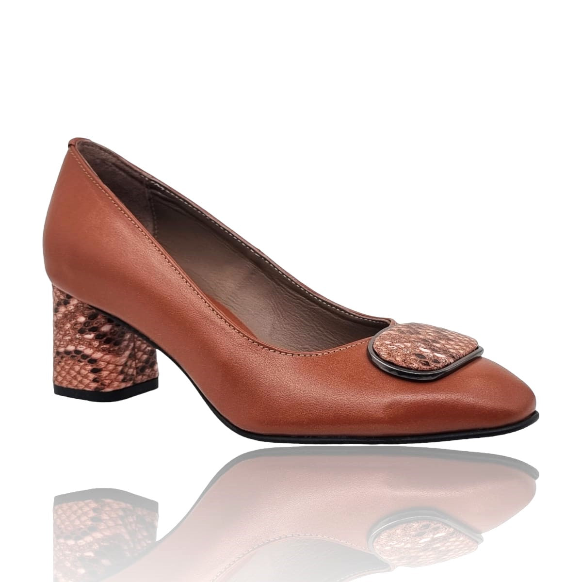 Pantofi Damă Eleganți Din Piele Naturală Maro 20685