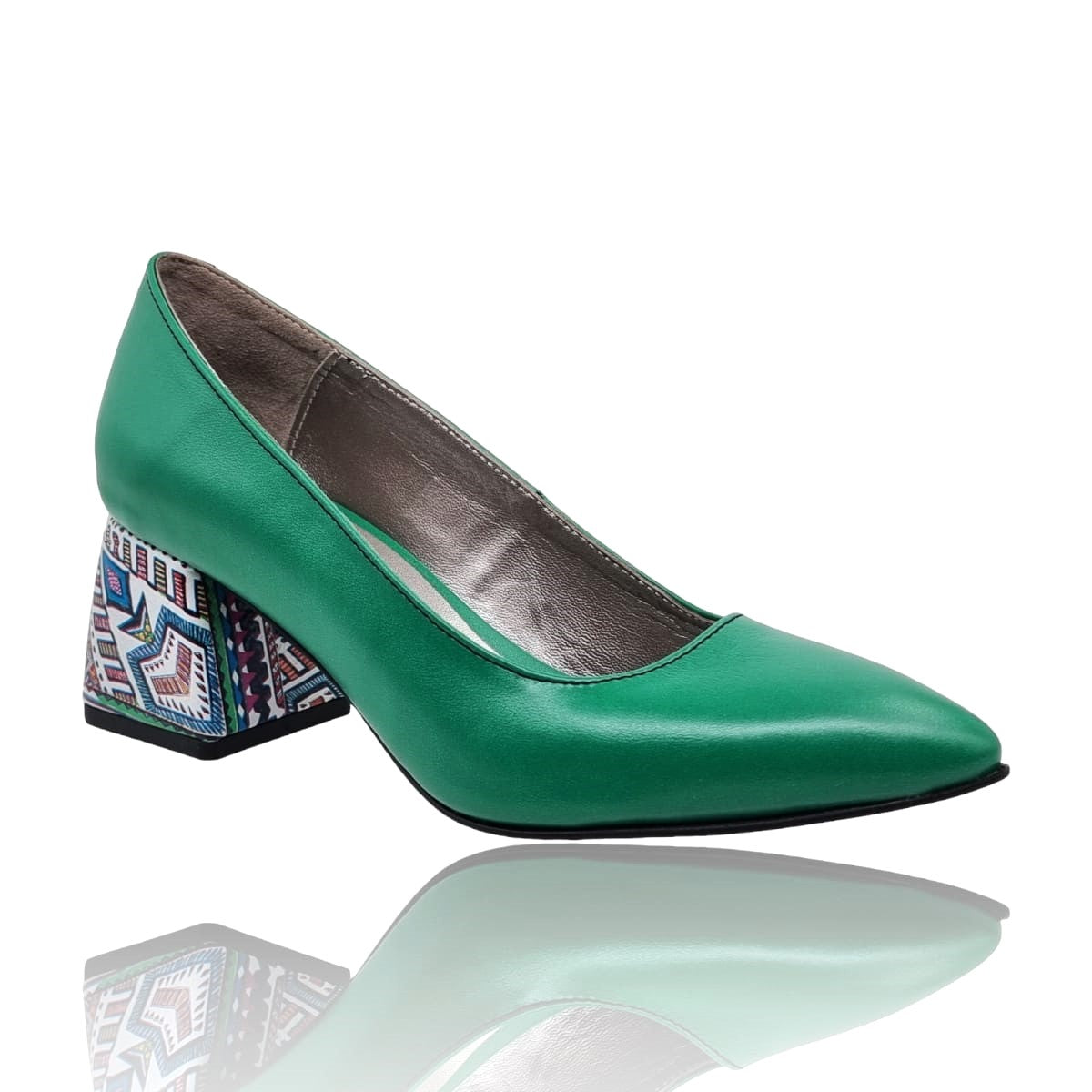 Pantofi Damă Eleganți Din Piele Naturală Verde 20689