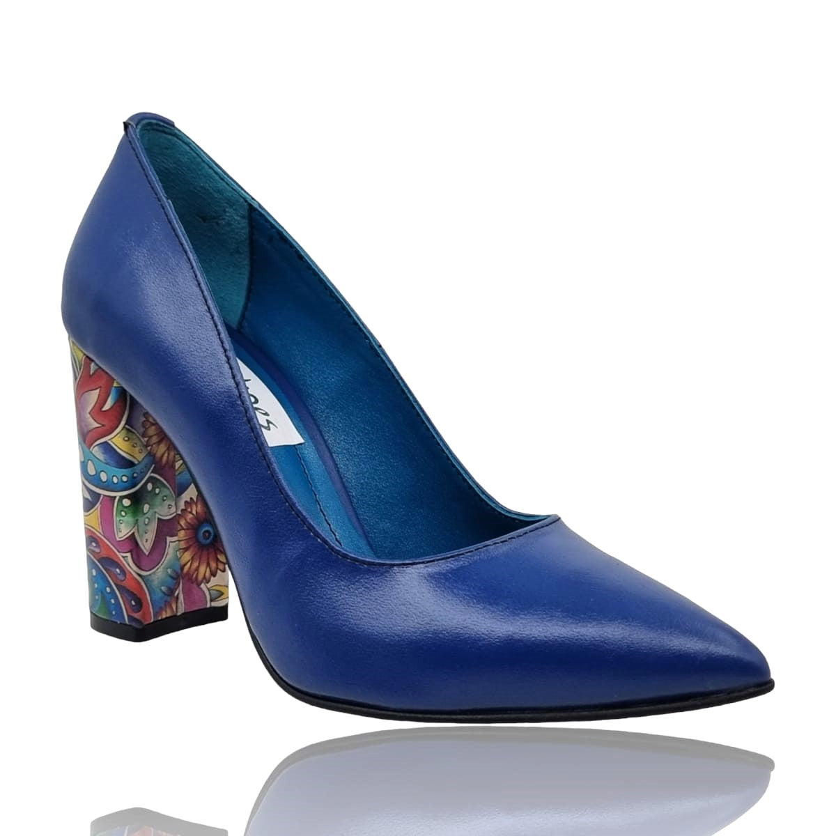 Pantofi Damă Eleganți Din Piele Naturală Albastră 20691