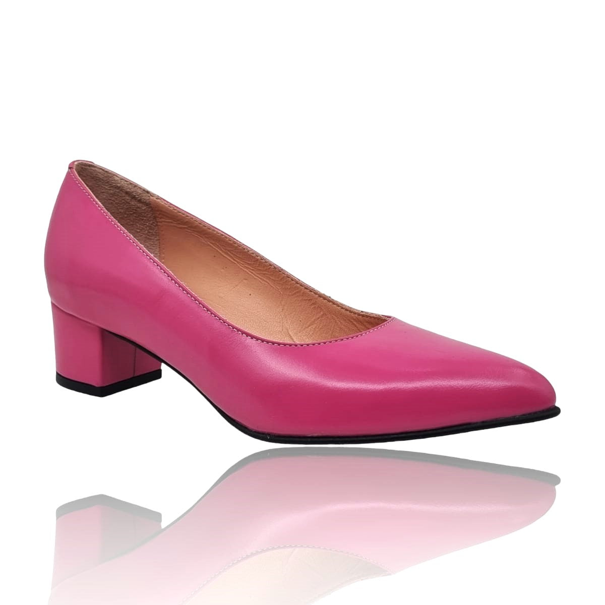Pantofi Damă Eleganți Din Piele Naturală Fucsia 20692