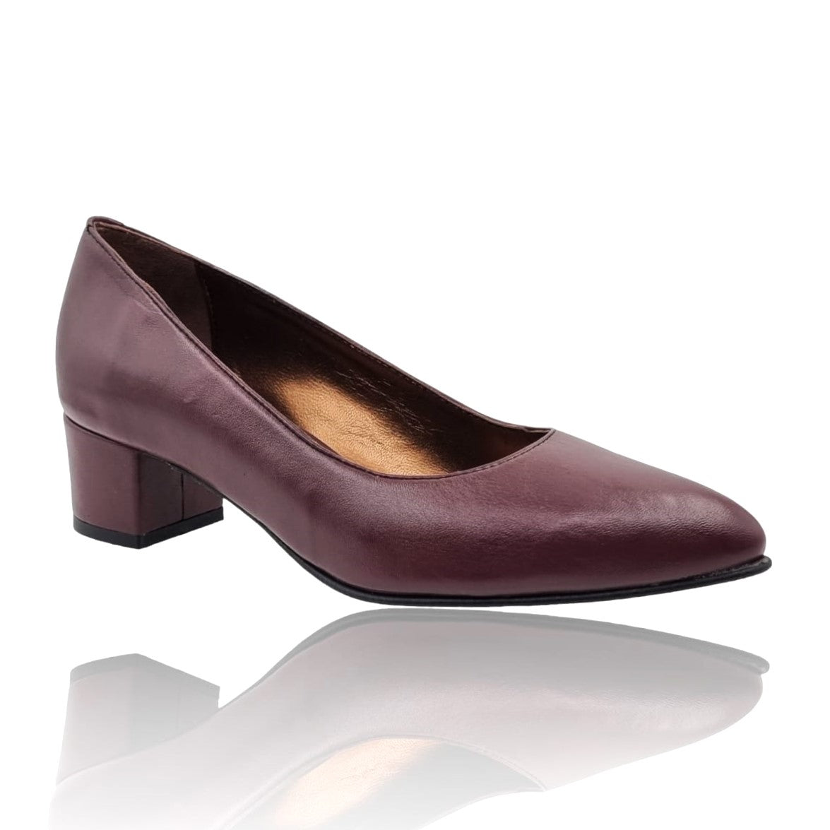 Pantofi Damă Eleganți Din Piele Naturală Bordo 20694