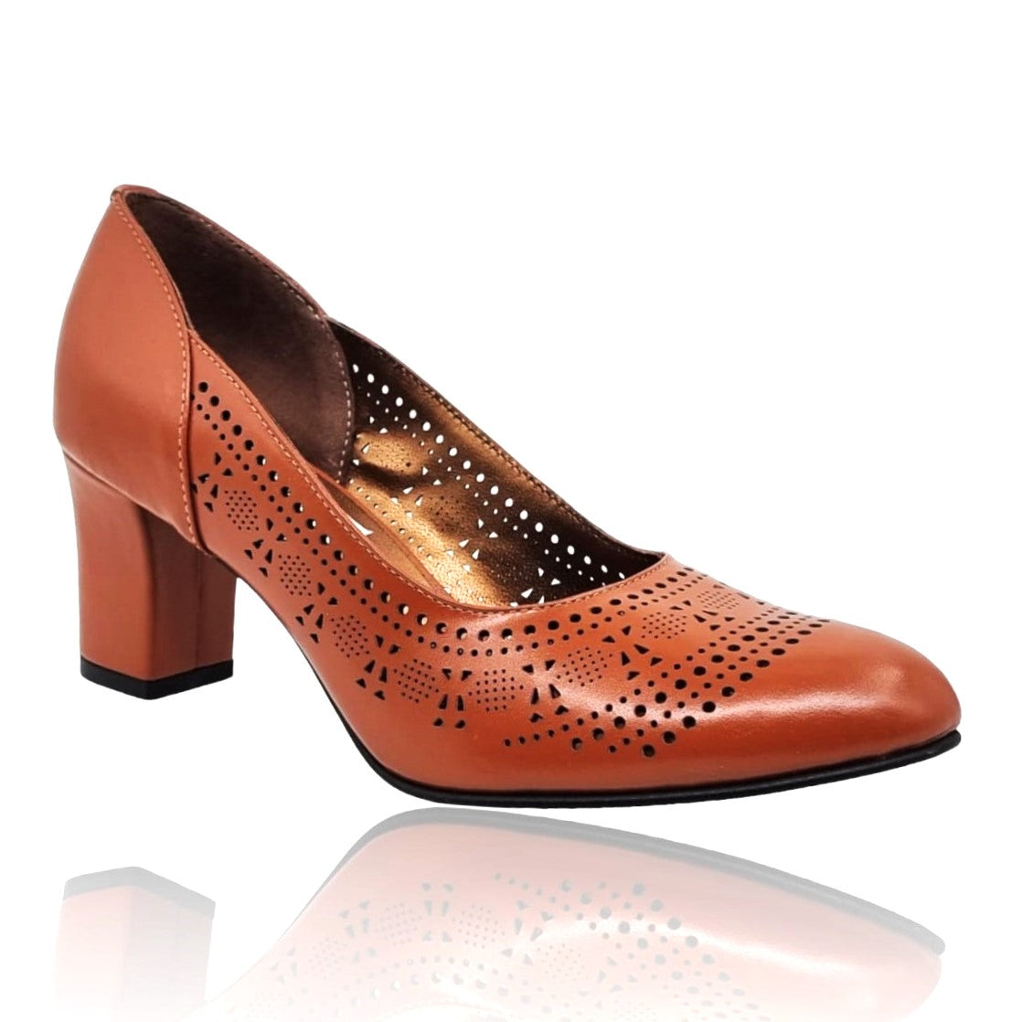Pantofi Damă Eleganți Din Piele Naturală Maro 20697