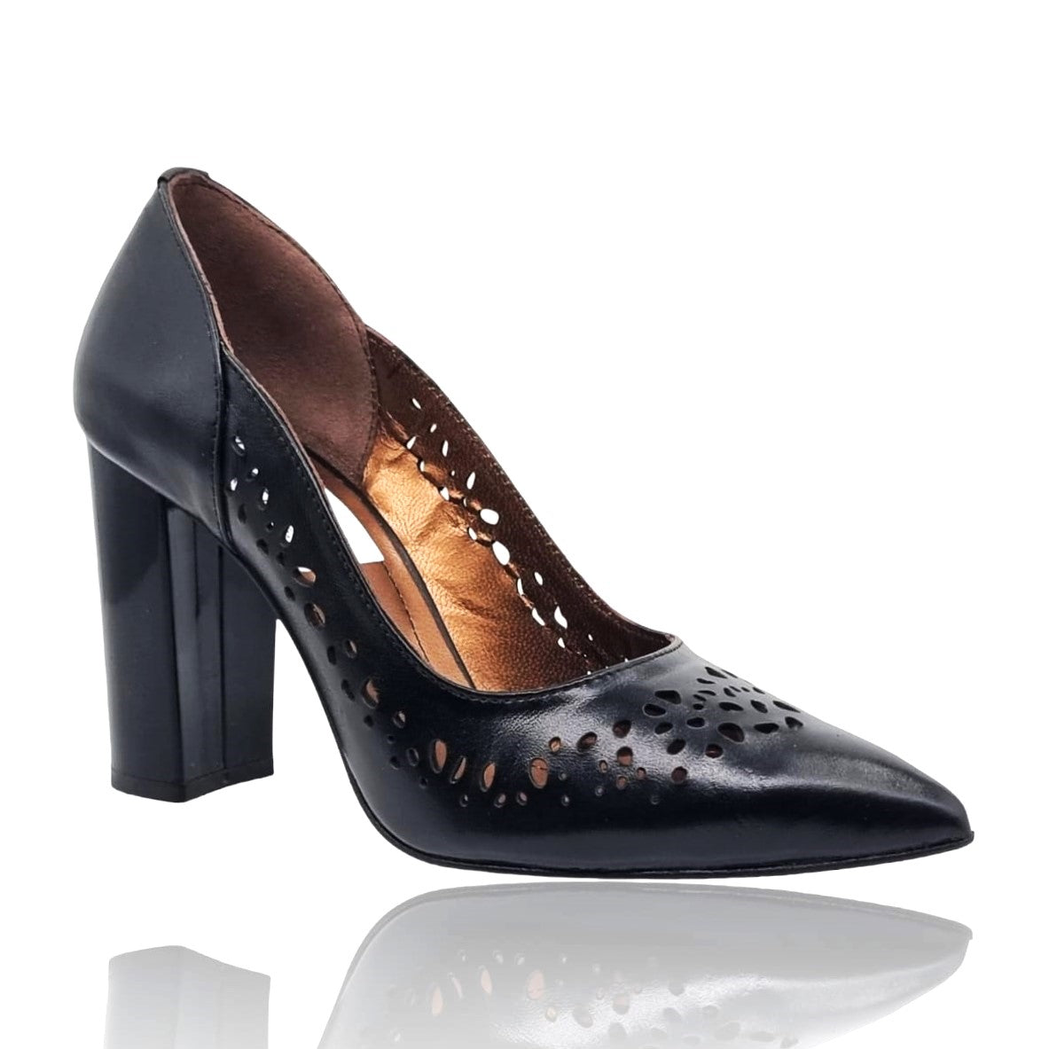 Pantofi Damă Eleganți Din Piele Naturală Neagră 20698