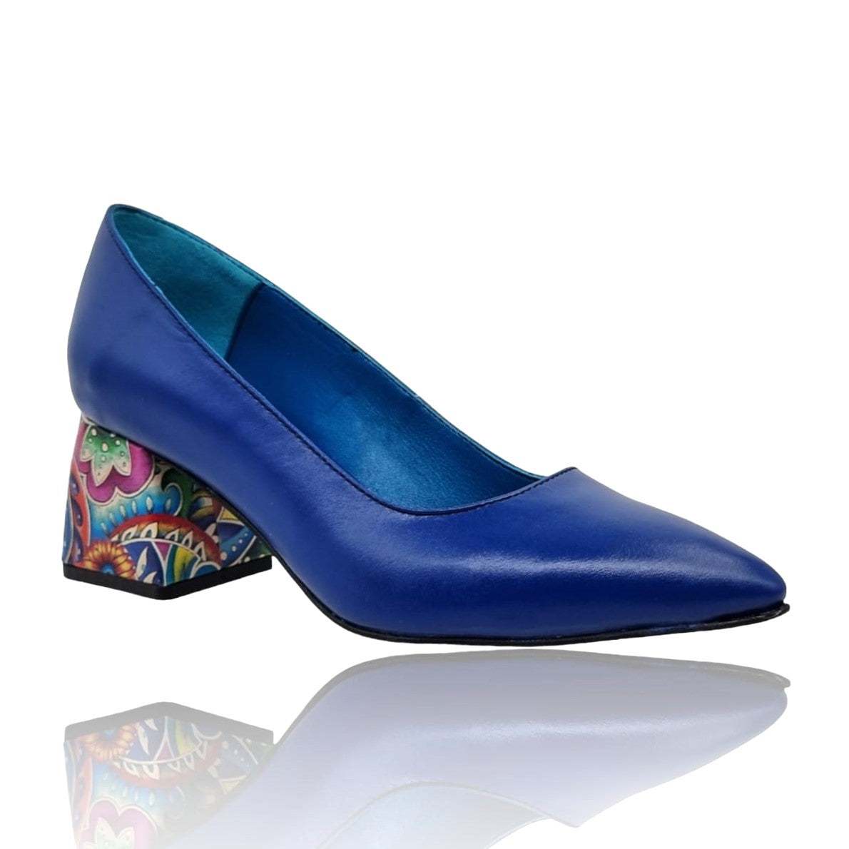 Pantofi Damă Eleganți Din Piele Naturală Albastră 20711
