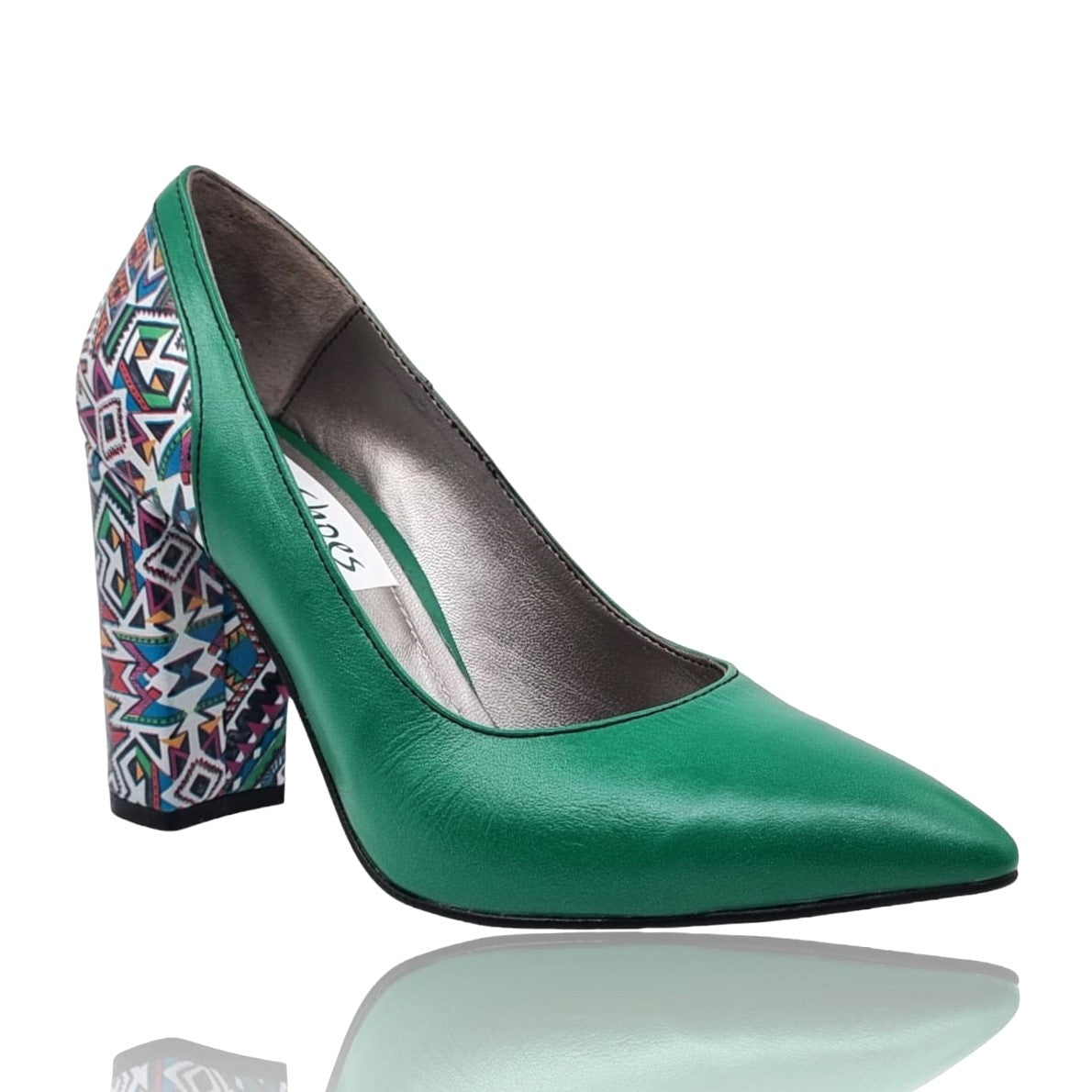 Pantofi Damă Eleganți Din Piele Naturală Verde 20714