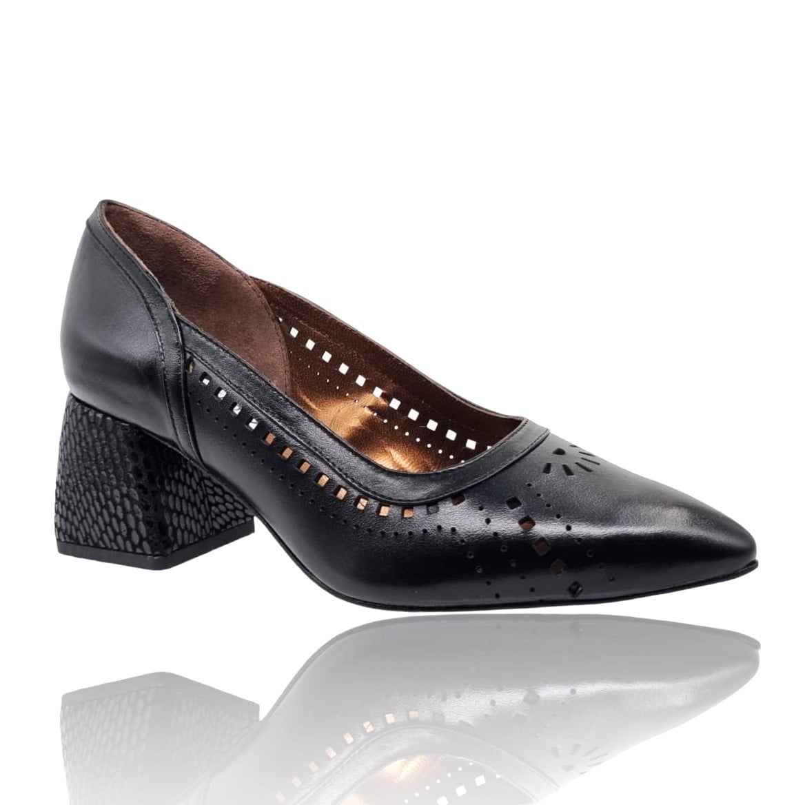 Pantofi Damă Eleganți Din Piele Naturală Neagră 20727
