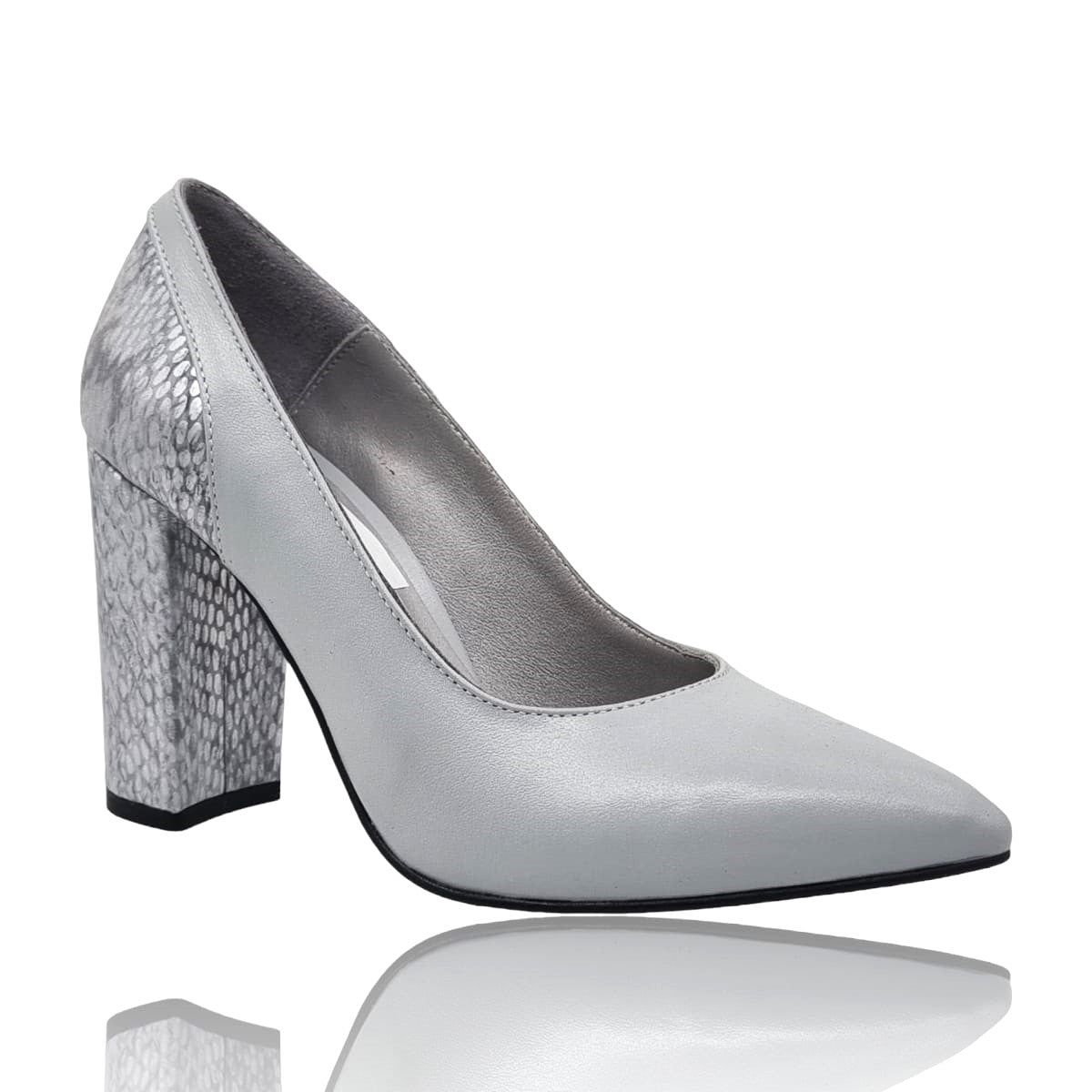 Pantofi Damă Eleganți Din Piele Naturală Gri 20732