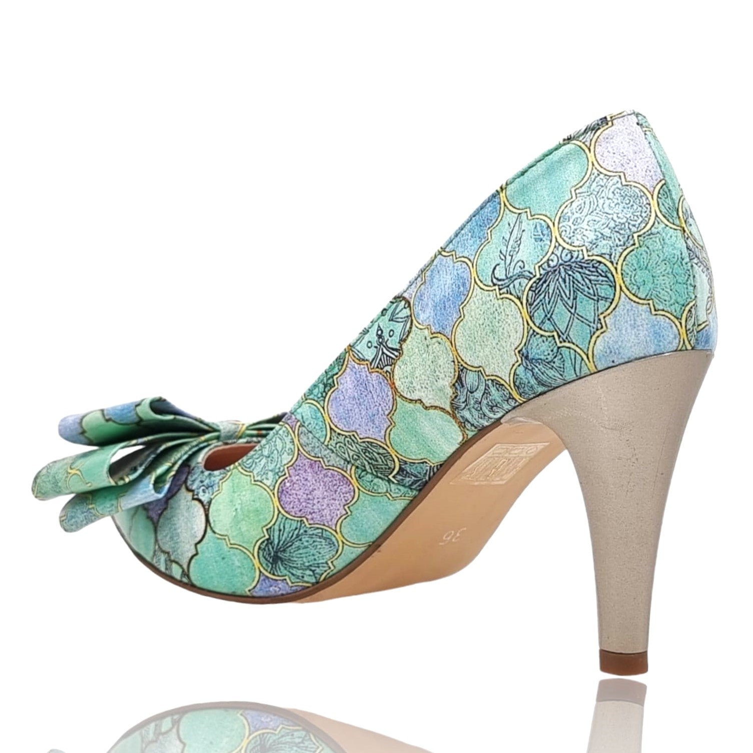 Pantofi Damă Eleganți Din Piele Naturală Verde 20741
