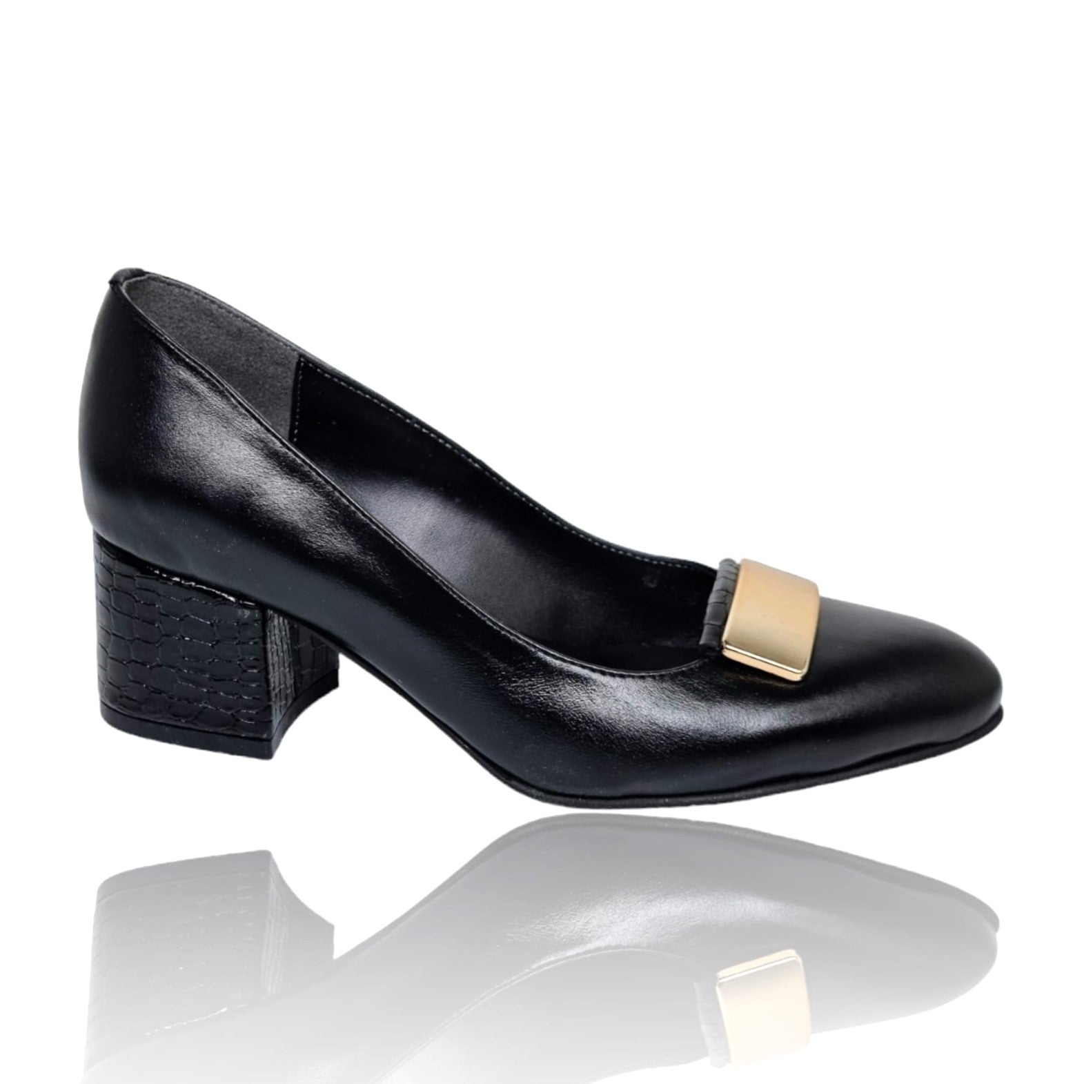 Pantofi Damă Eleganți Din Piele Naturală Neagră 20742