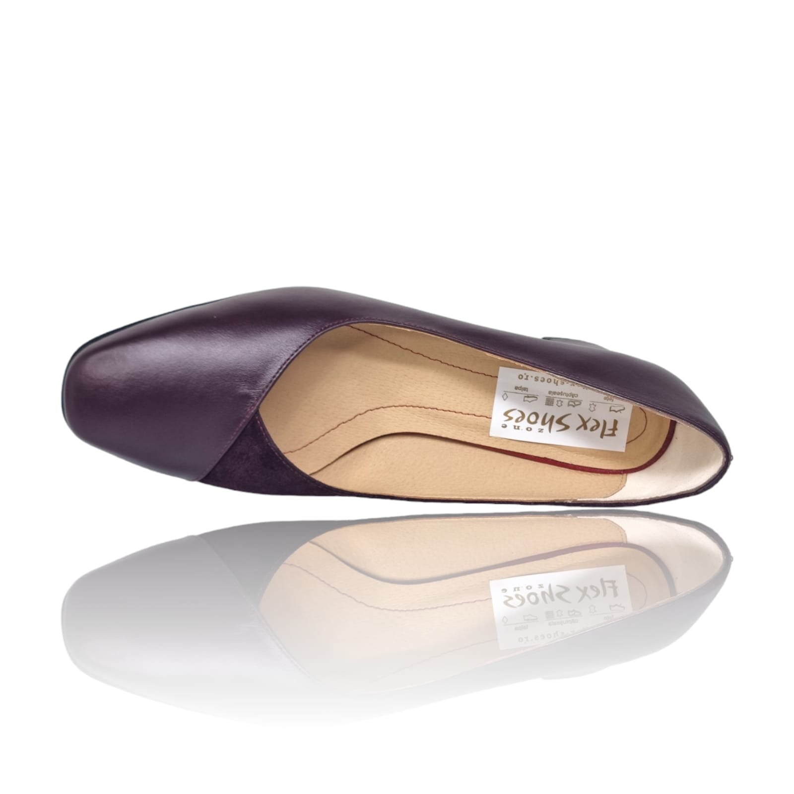 Pantofi Damă Eleganți Din Piele Naturală Grena 20754