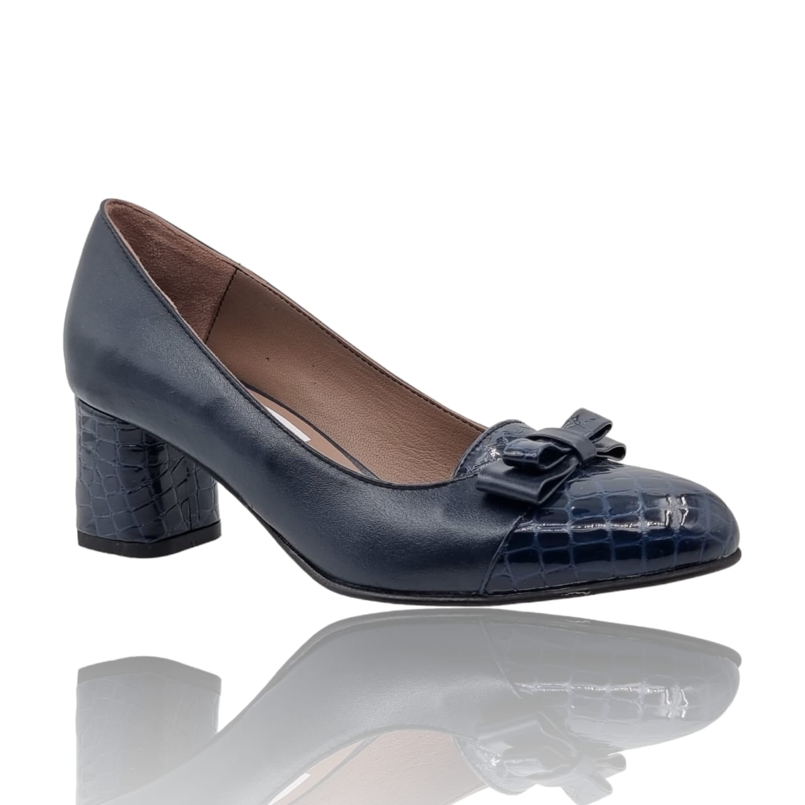 Pantofi Damă Eleganți Din Piele Naturală Blue 20762