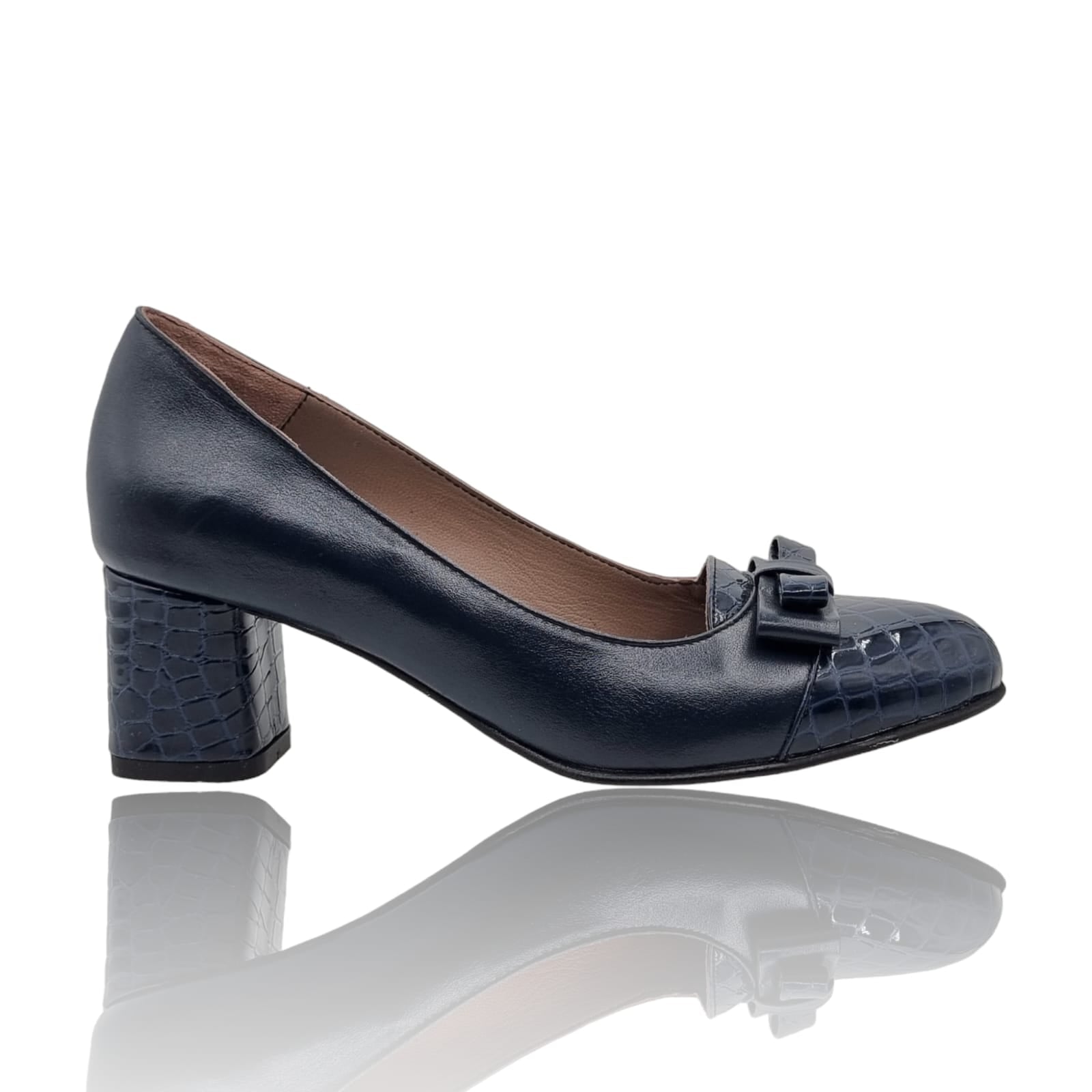 Pantofi Damă Eleganți Din Piele Naturală Blue 20762