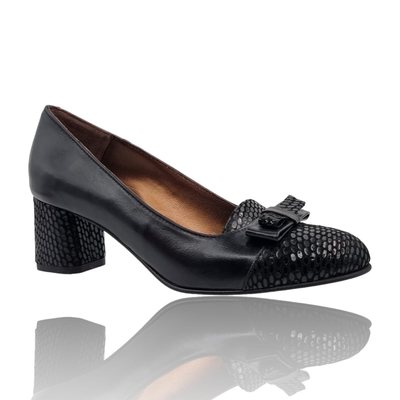 Pantofi Damă Eleganți Din Piele Naturală Neagră 20763