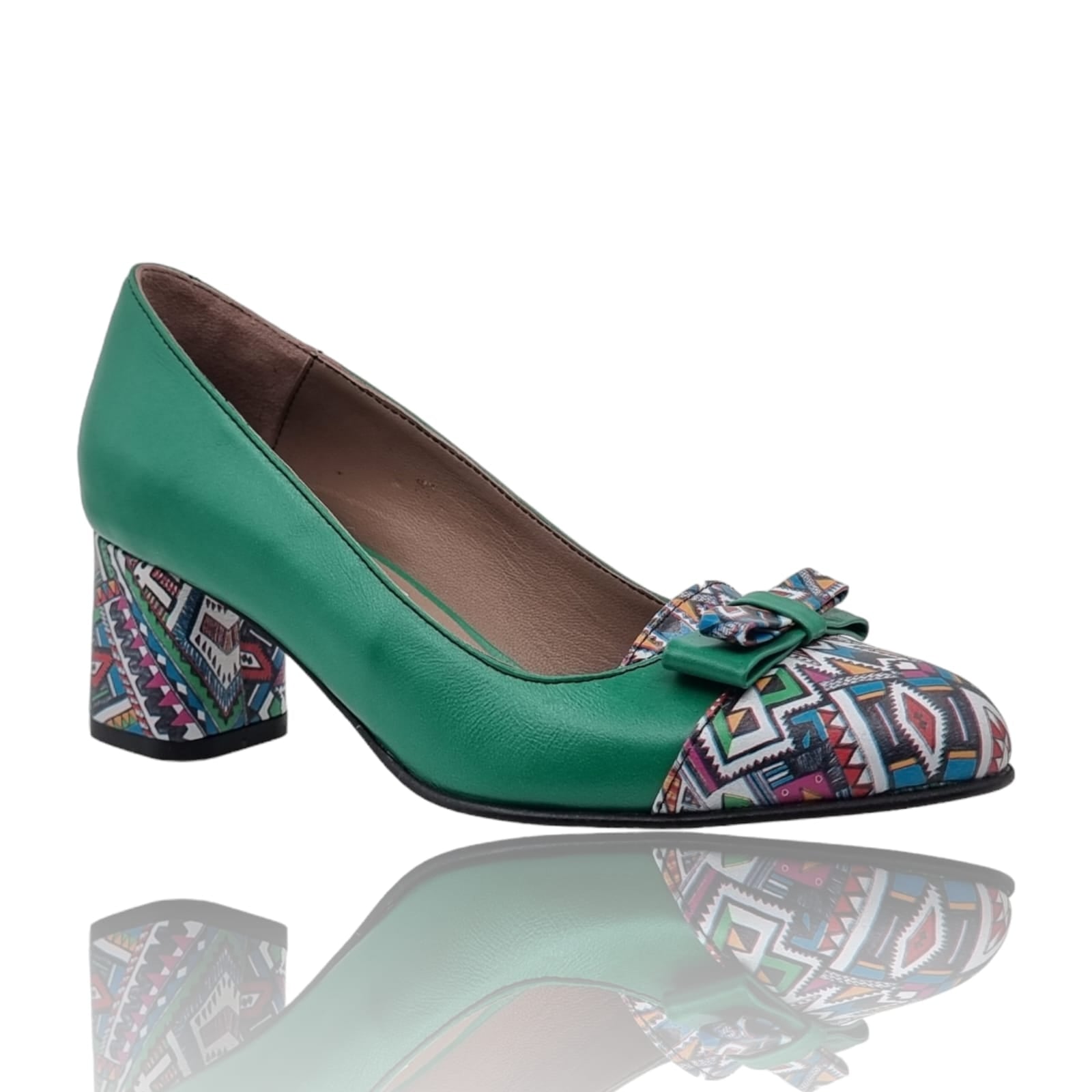 Pantofi Damă Eleganți Din Piele Naturală Verde 20765