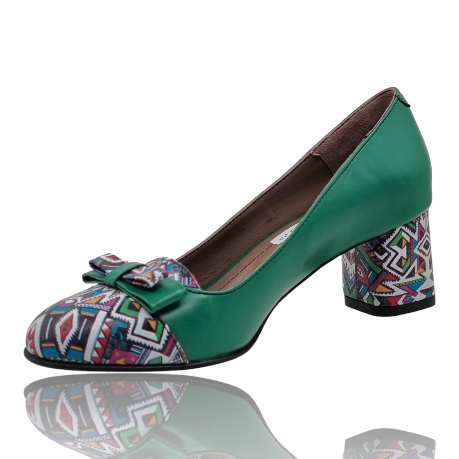Pantofi Damă Eleganți Din Piele Naturală Verde 20765
