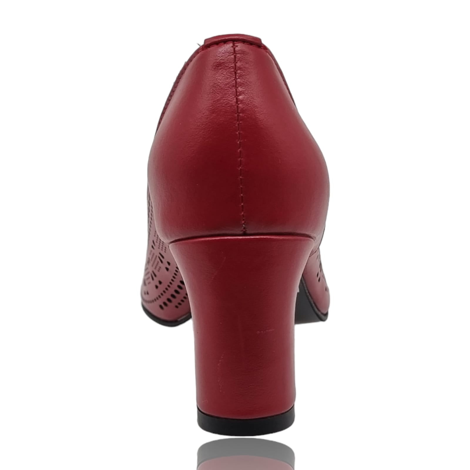 Pantofi Damă Eleganți Din Piele Naturală Roșie 20766
