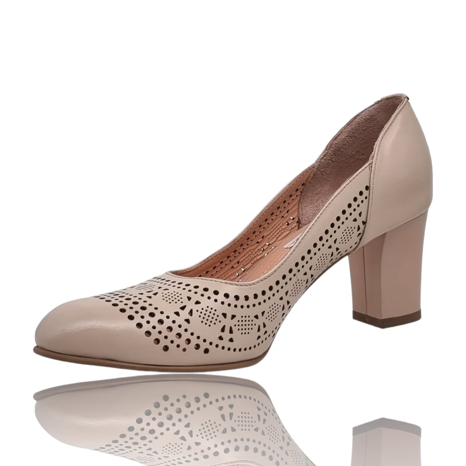 Pantofi Damă Eleganți Din Piele Naturală Nude 20769