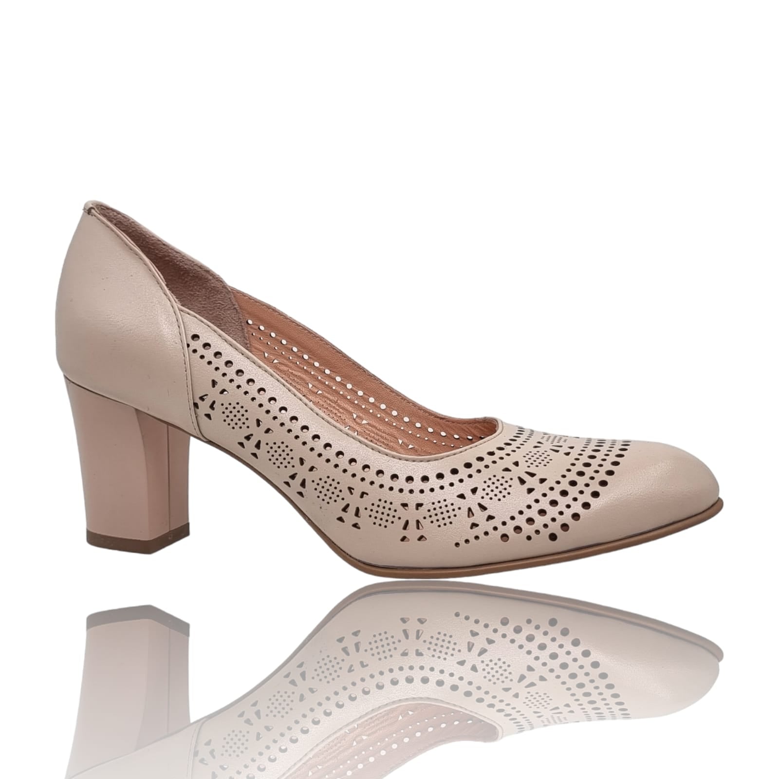 Pantofi Damă Eleganți Din Piele Naturală Nude 20769
