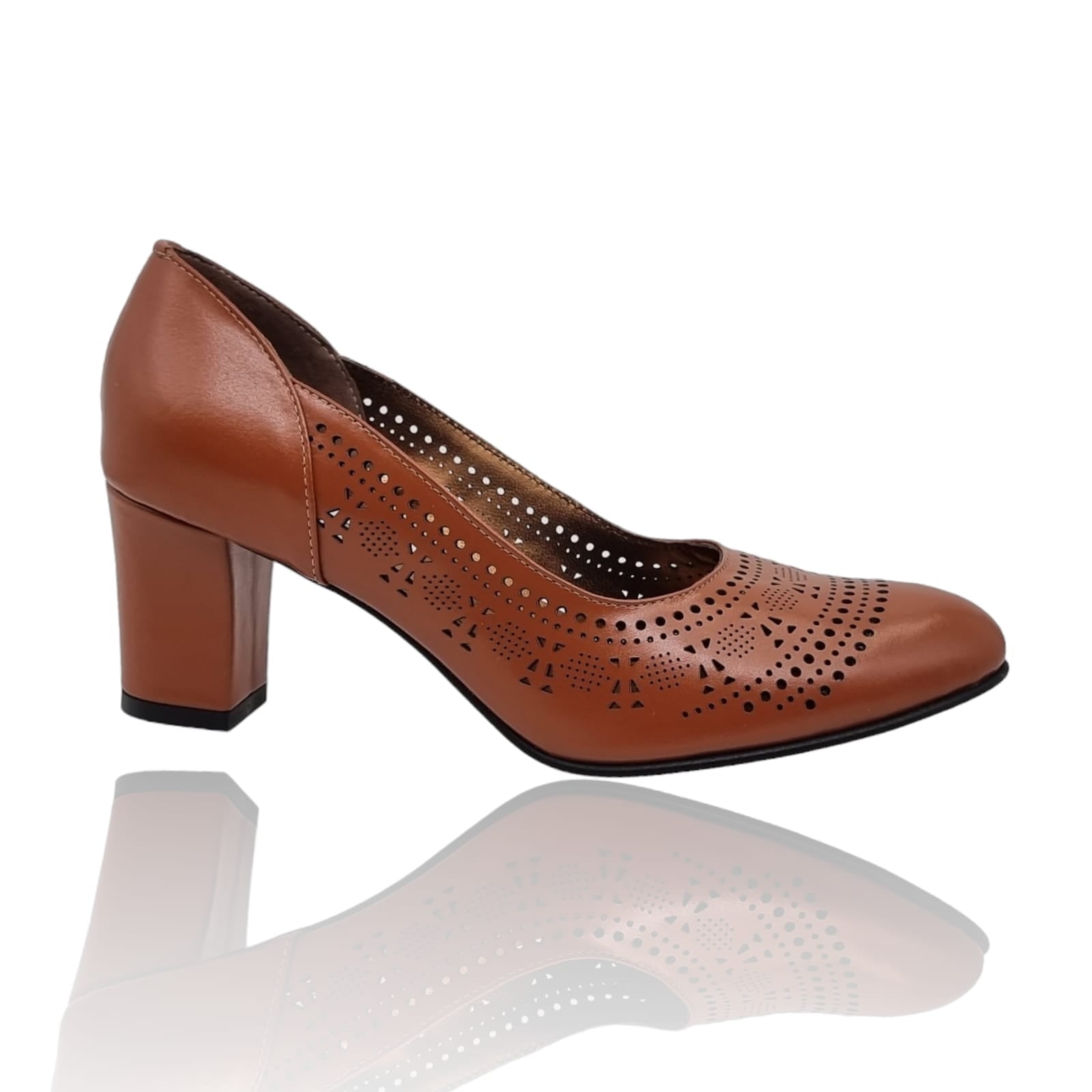 Pantofi Damă Eleganți Din Piele Naturală Maro 20770