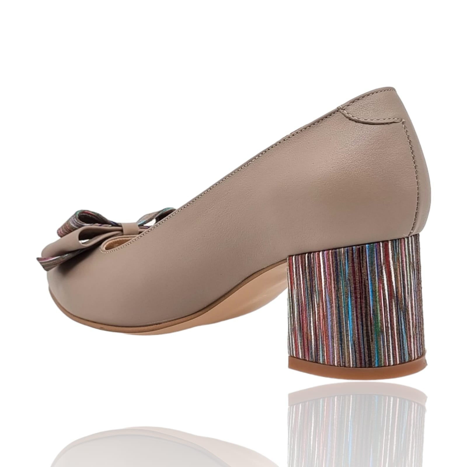 Pantofi Damă Eleganți Din Piele Naturală Crem 20777
