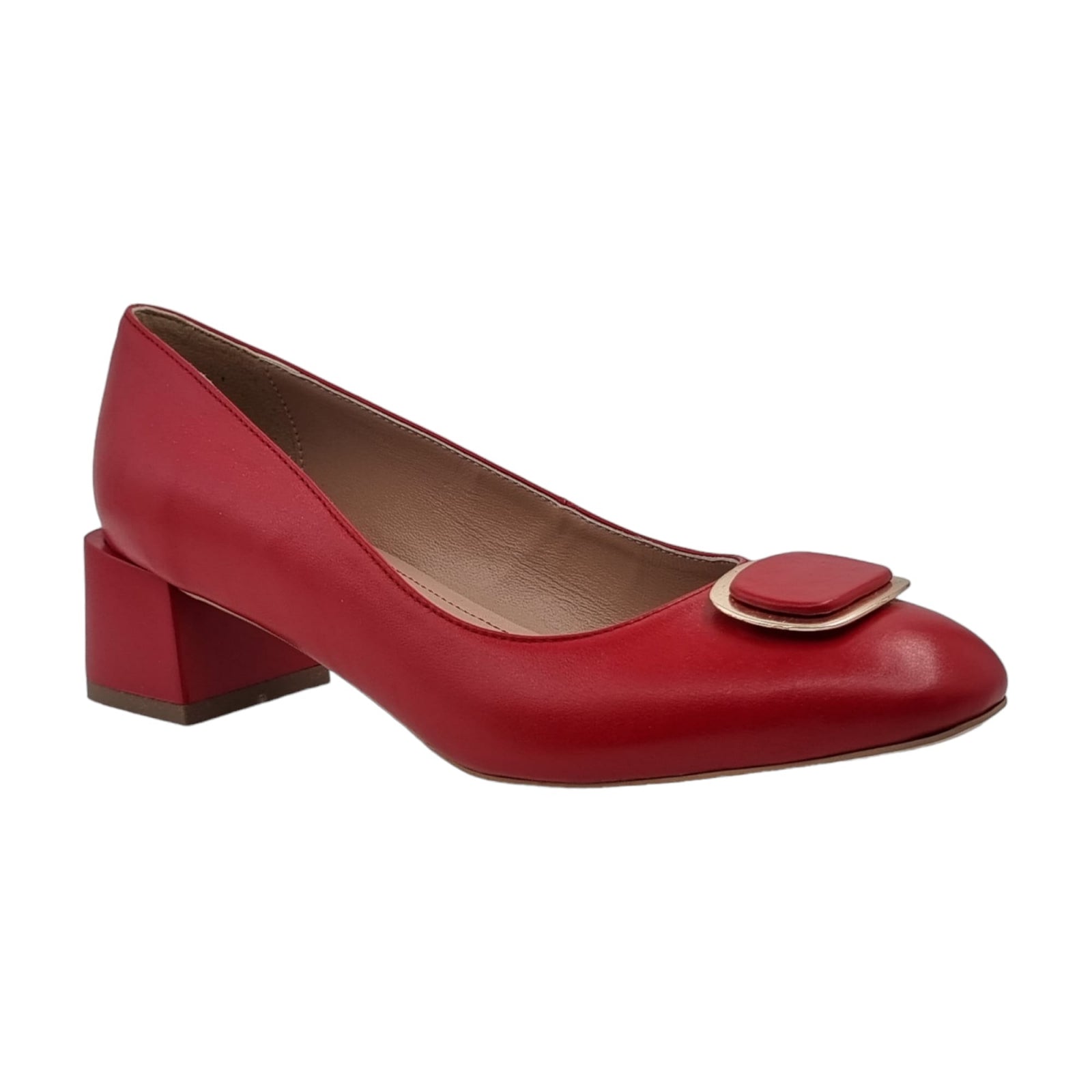 Pantofi Damă Eleganți Din Piele Naturală Roșie 20779