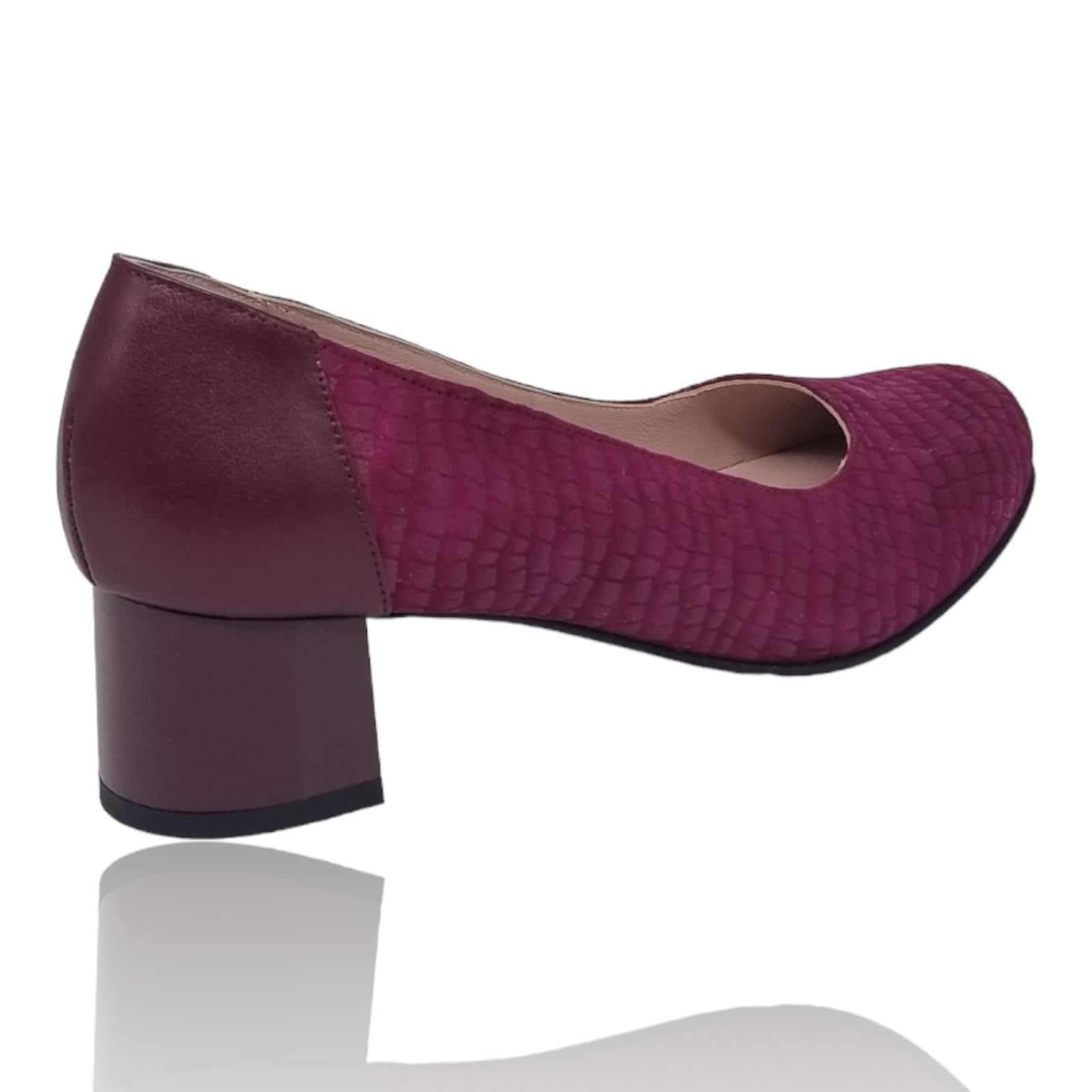Pantofi Damă Eleganți Din Piele Naturală Bordo 20823