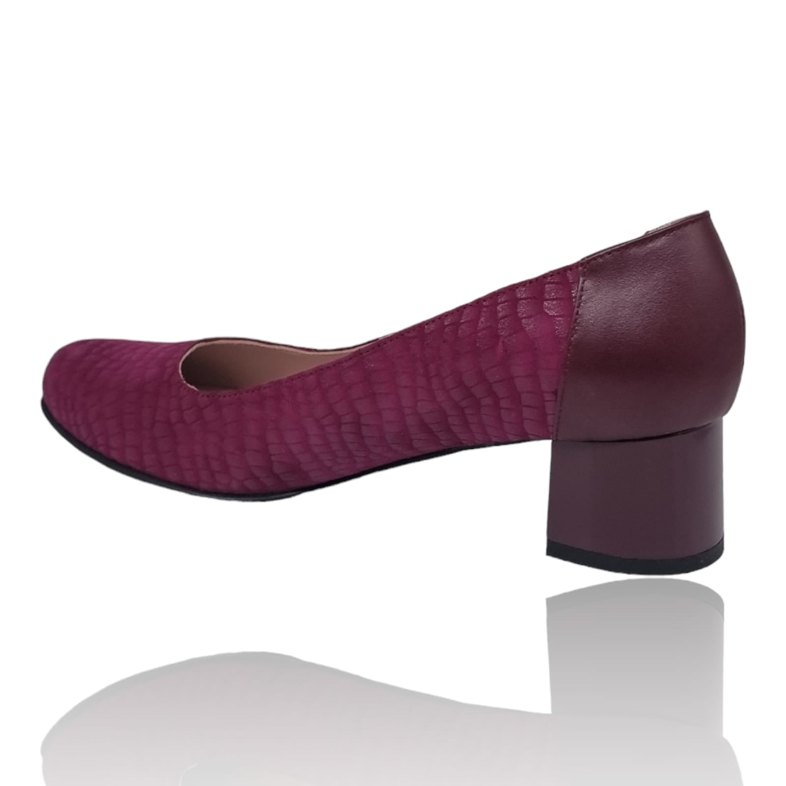 Pantofi Damă Eleganți Din Piele Naturală Bordo 20823