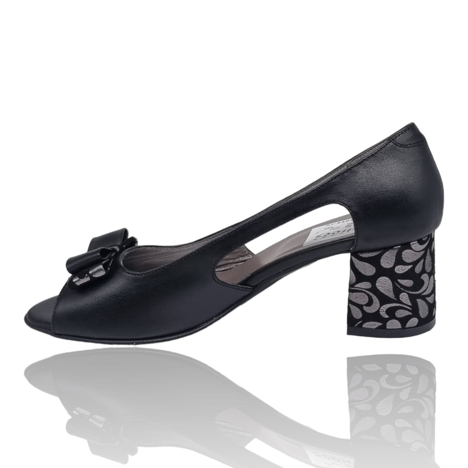 Pantofi Damă Eleganți Din Piele Naturală Neagra 20265