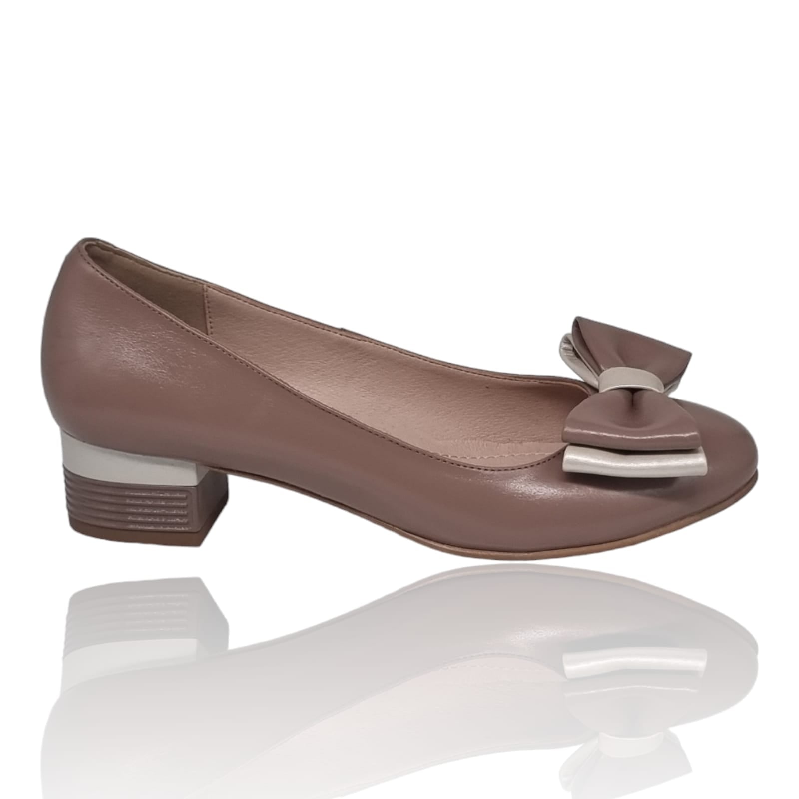 Pantofi Damă Eleganți Din Piele Naturală Capucino 20826