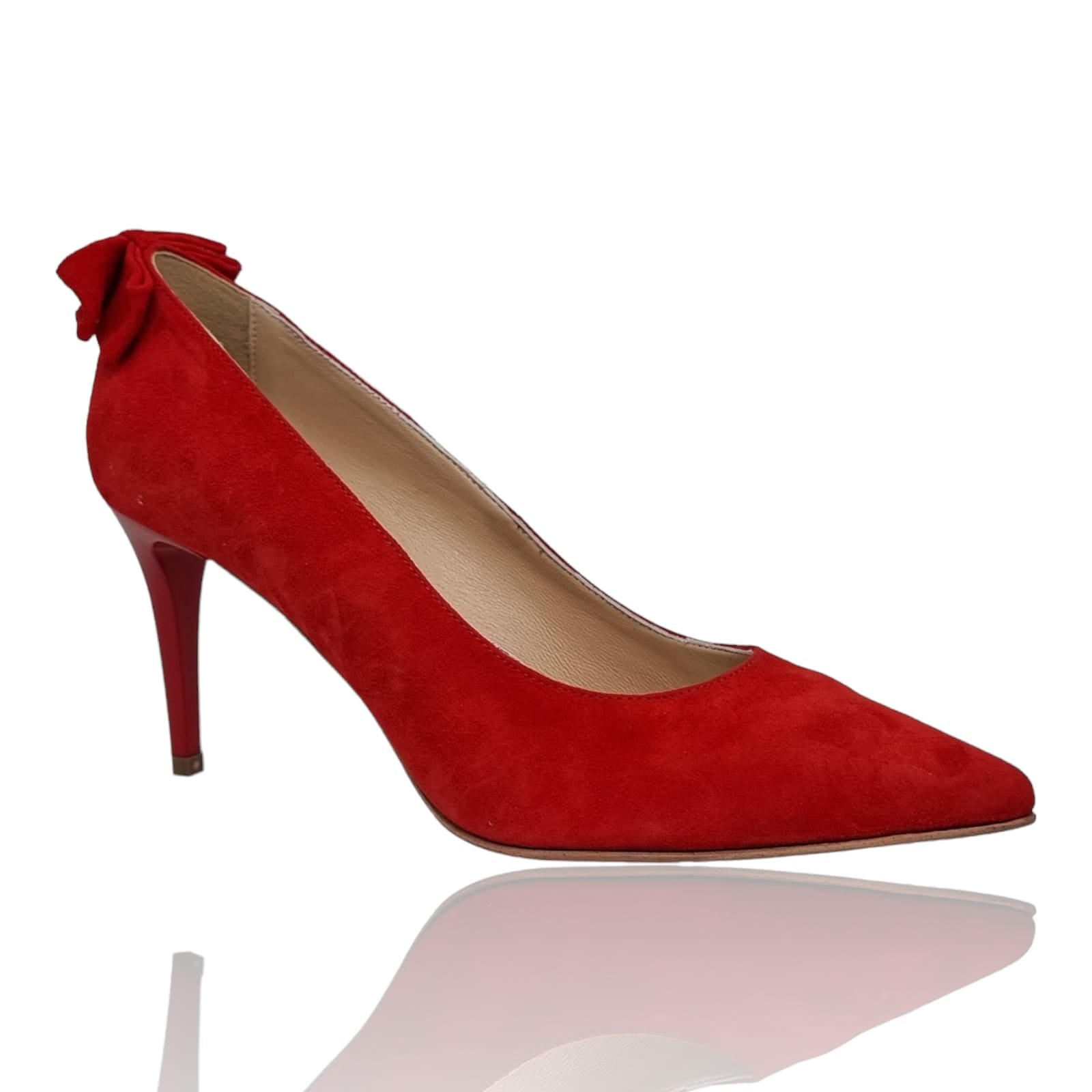 Pantofi Damă Eleganți Din Piele Naturală Roșie 20817