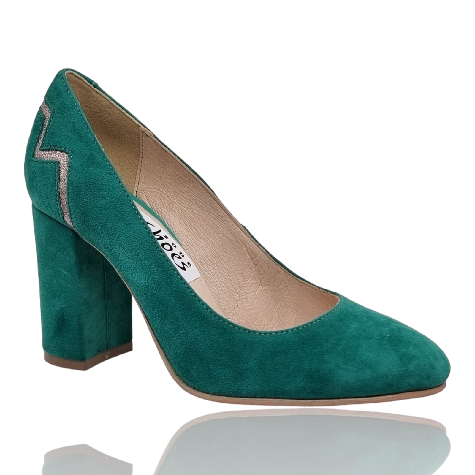 Pantofi Damă Eleganți Din Piele Naturală Verde 20818