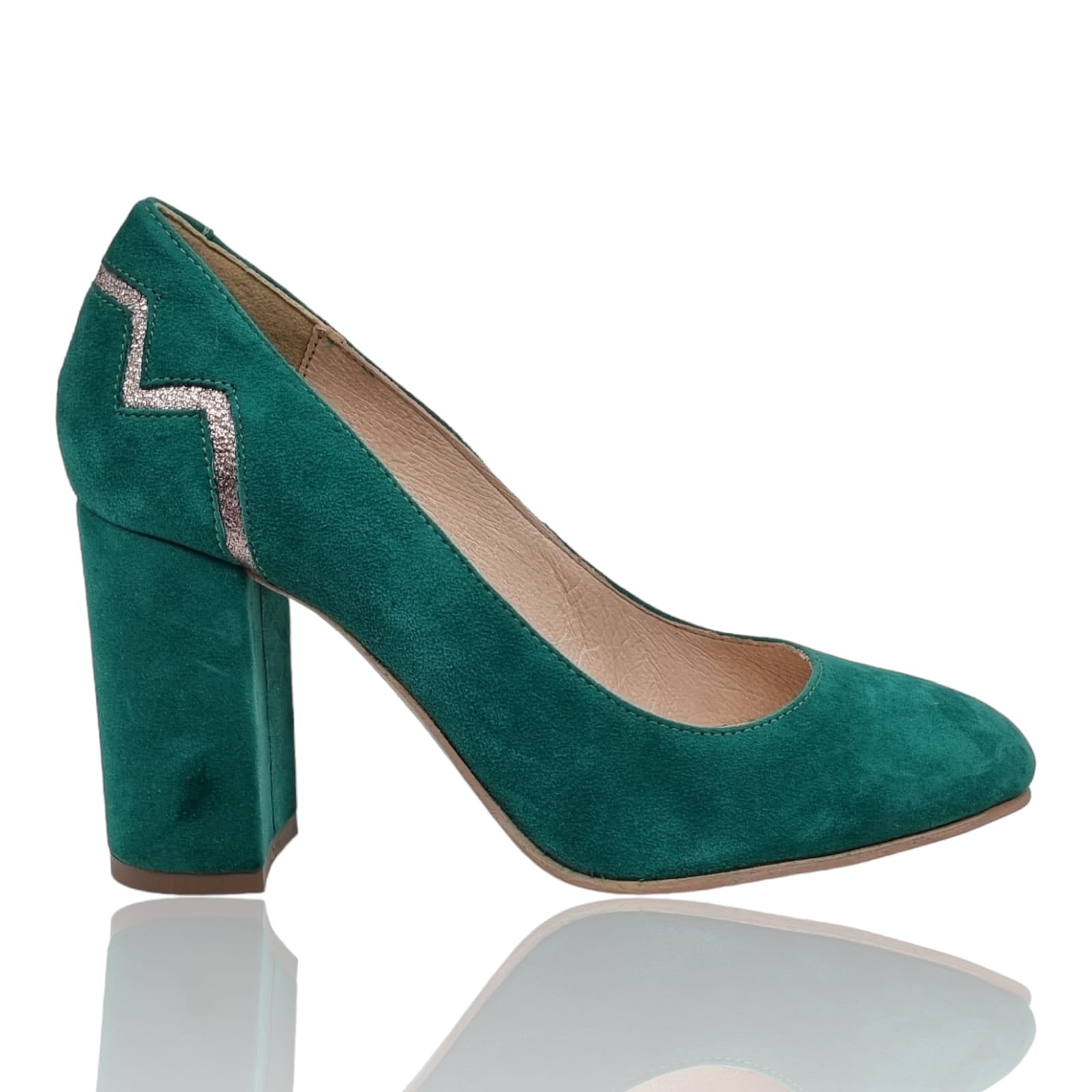 Pantofi Damă Eleganți Din Piele Naturală Verde 20818