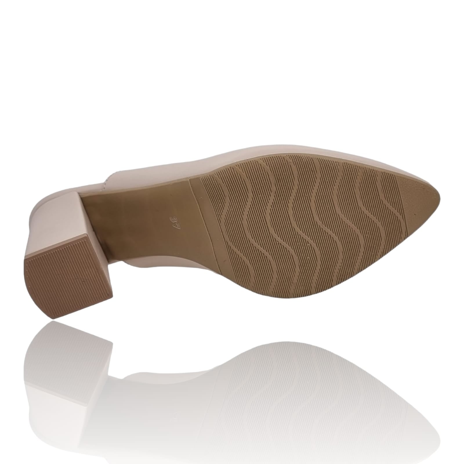 Pantofi Damă Eleganți Din Piele Naturală Nude 20499