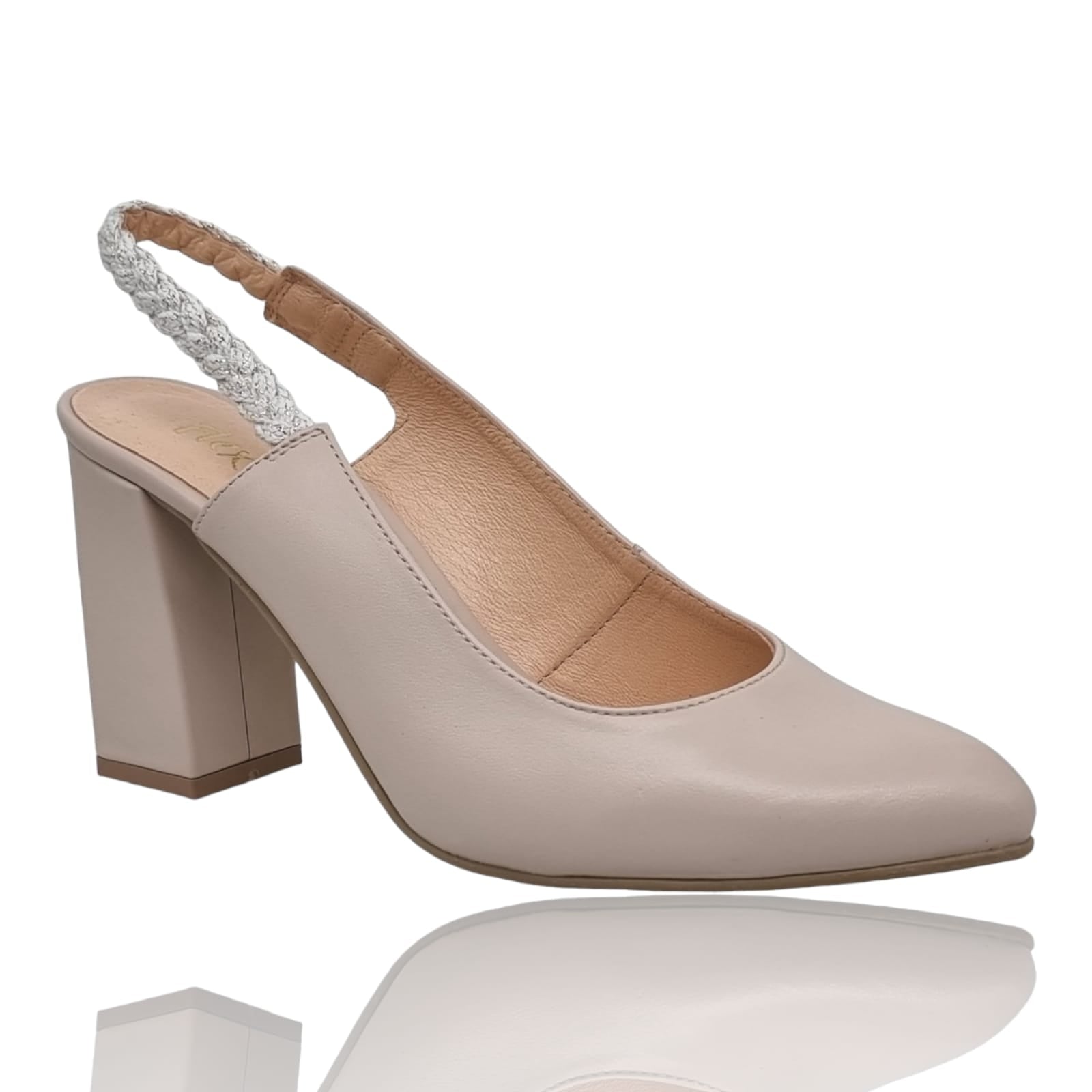 Pantofi Damă Eleganți Din Piele Naturală Nude 20499