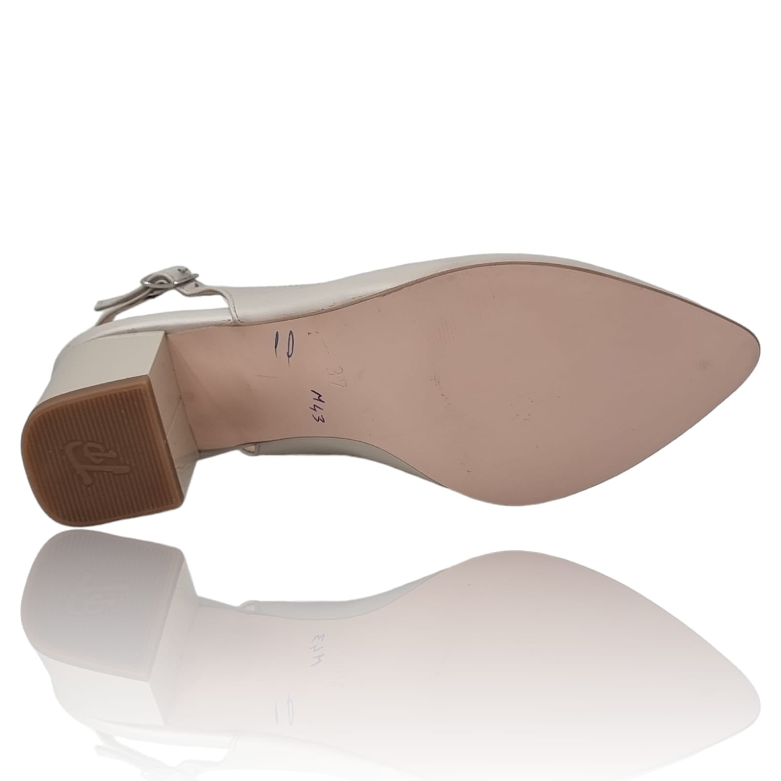 Pantofi Damă Eleganți Din Piele Naturală Crem 20505