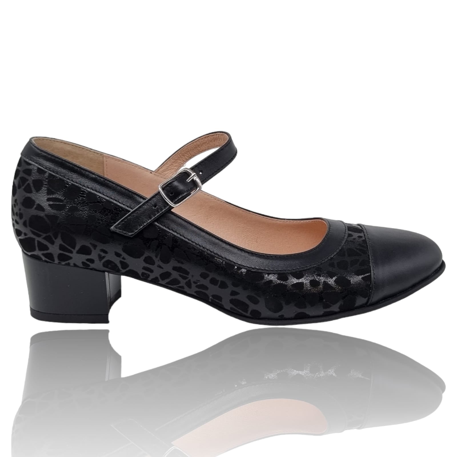 Pantofi Damă Eleganți Din Piele Naturală Neagră 20286