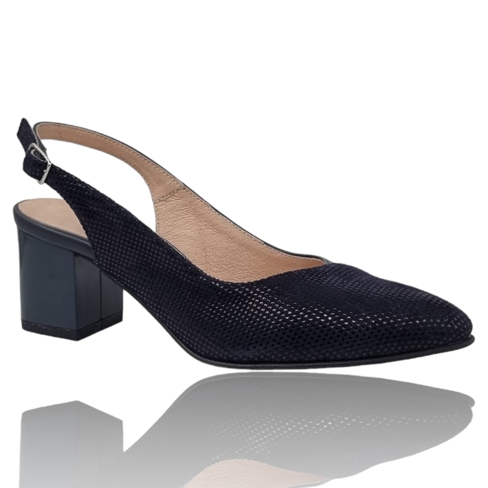 Pantofi Damă Eleganți Din Piele Naturală Negru Glit 20509