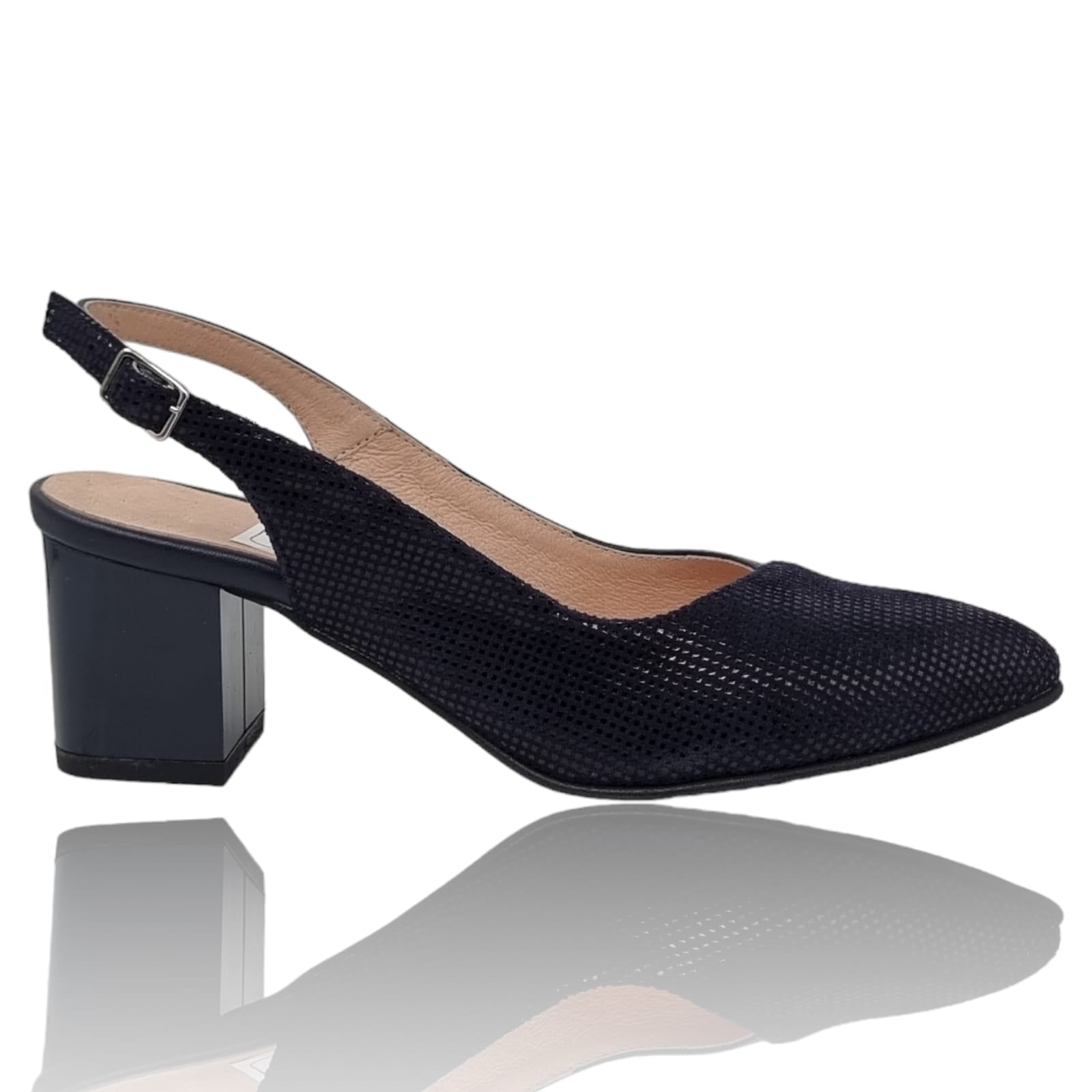 Pantofi Damă Eleganți Din Piele Naturală Negru Glit 20509