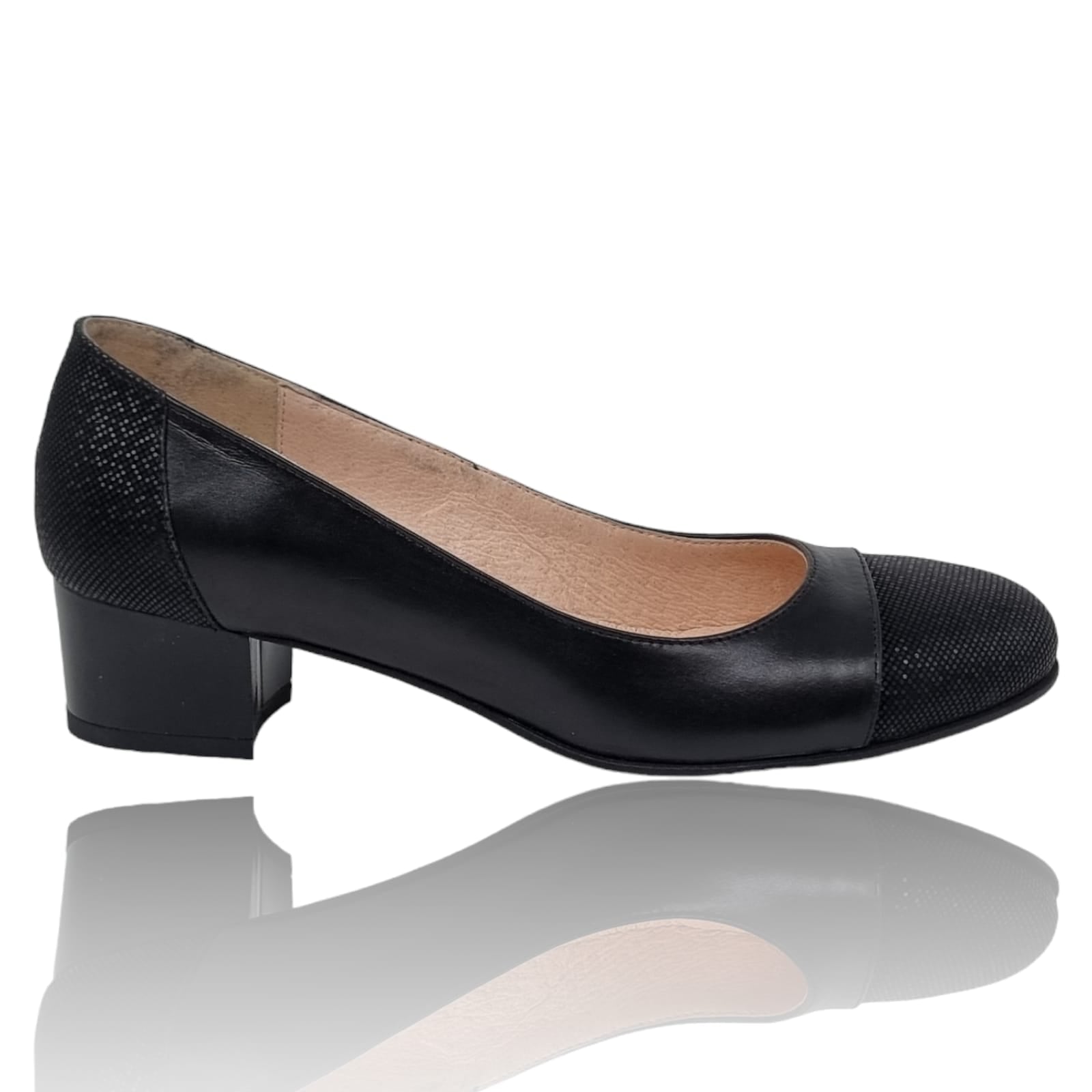 Pantofi Damă Eleganți Din Piele Naturală Neagră 20298