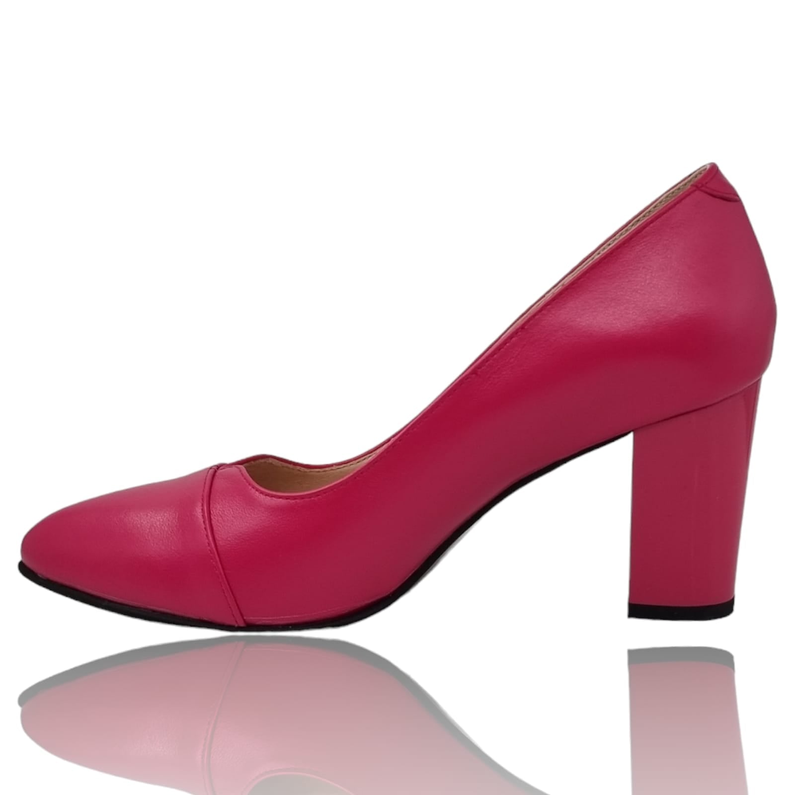 Pantofi Damă Eleganți Din Piele Naturală Fucsia 20300