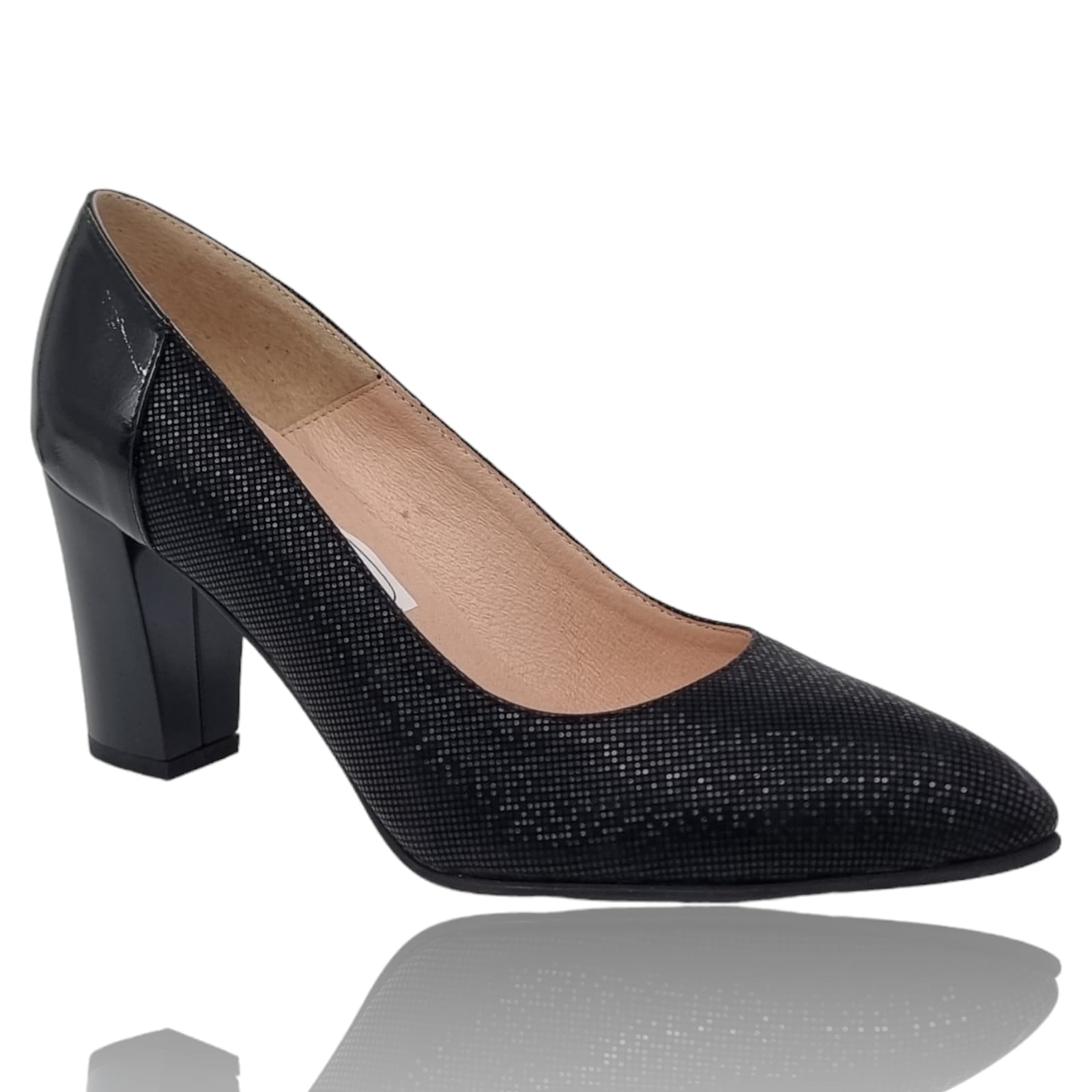 Pantofi Damă Eleganți Din Piele Naturală Neagră 20326