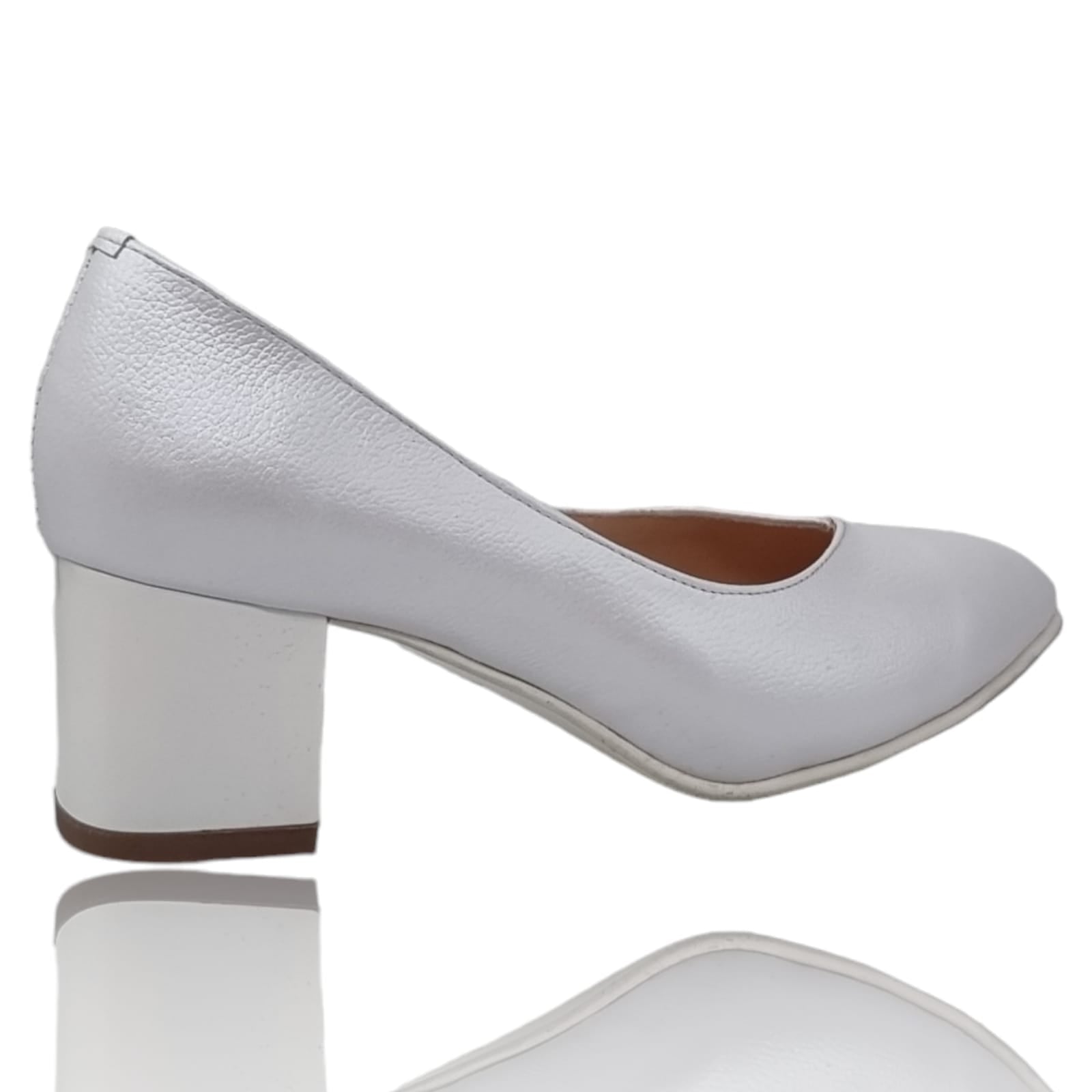 Pantofi Damă Eleganți Din Piele Naturală Albă 20331