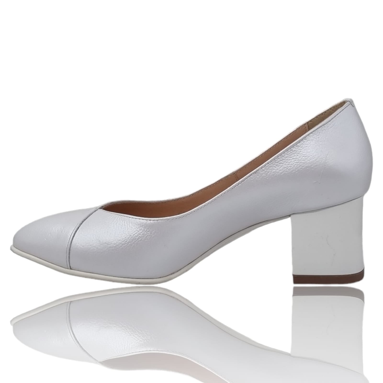Pantofi Damă Eleganți Din Piele Naturală Albă 20331