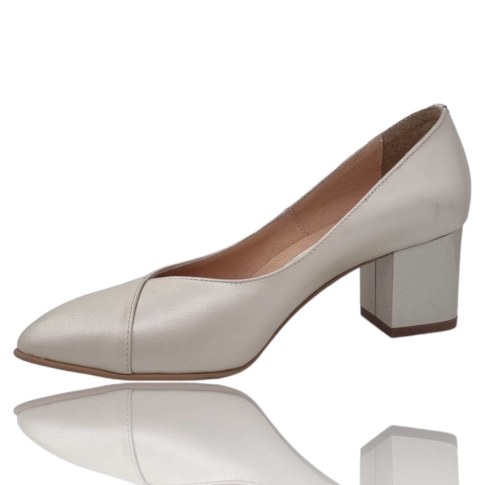 Pantofi Damă Eleganți Din Piele Naturală Bej 20332