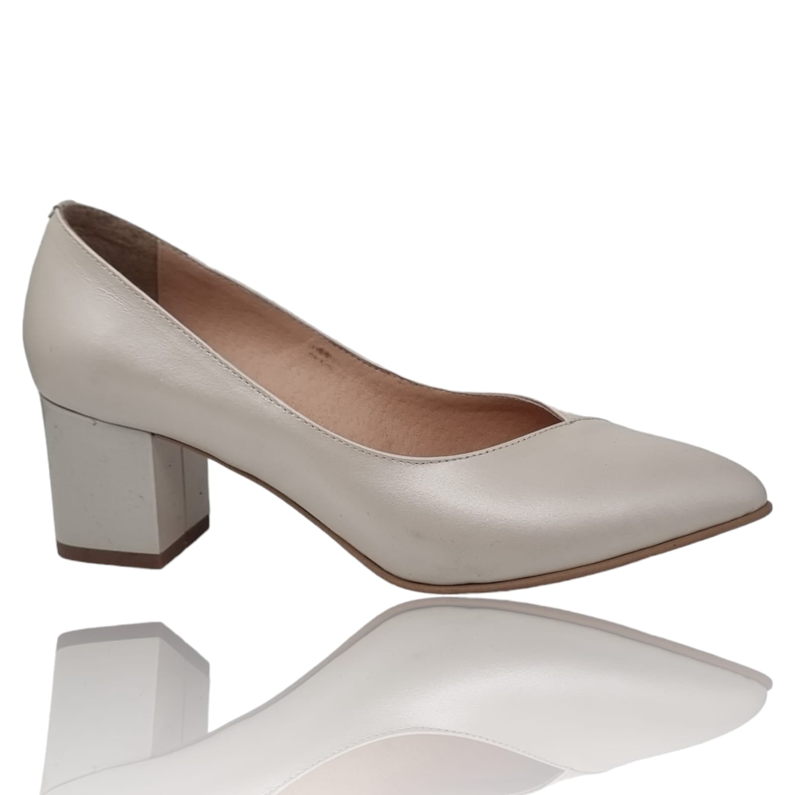 Pantofi Damă Eleganți Din Piele Naturală Bej 20332