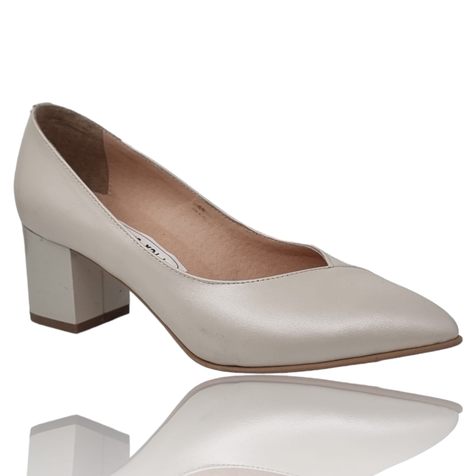 Pantofi Damă Eleganți Din Piele Naturală Bej 20332